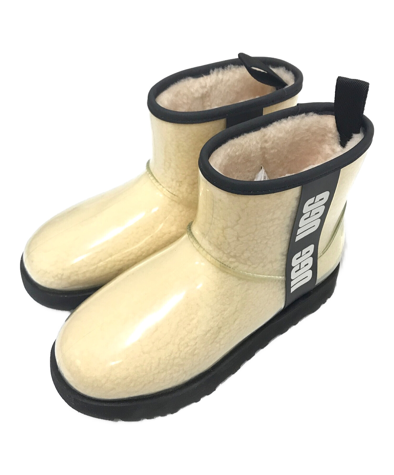 UGG (アグ) Classic Clear Mini ベージュ×ブラック サイズ:24.0cm