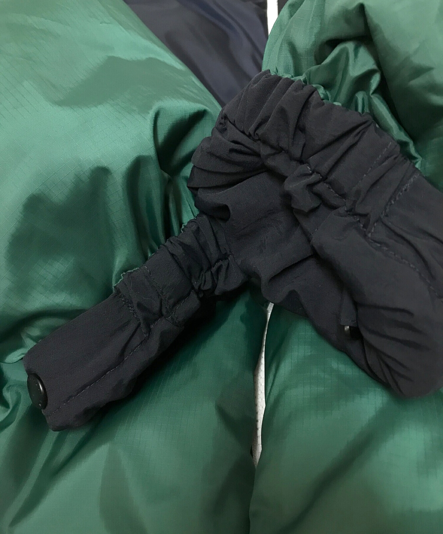 NAUTICA (ノーティカ) リバーシブルダウンジャケット ブラック×グリーン サイズ:XL