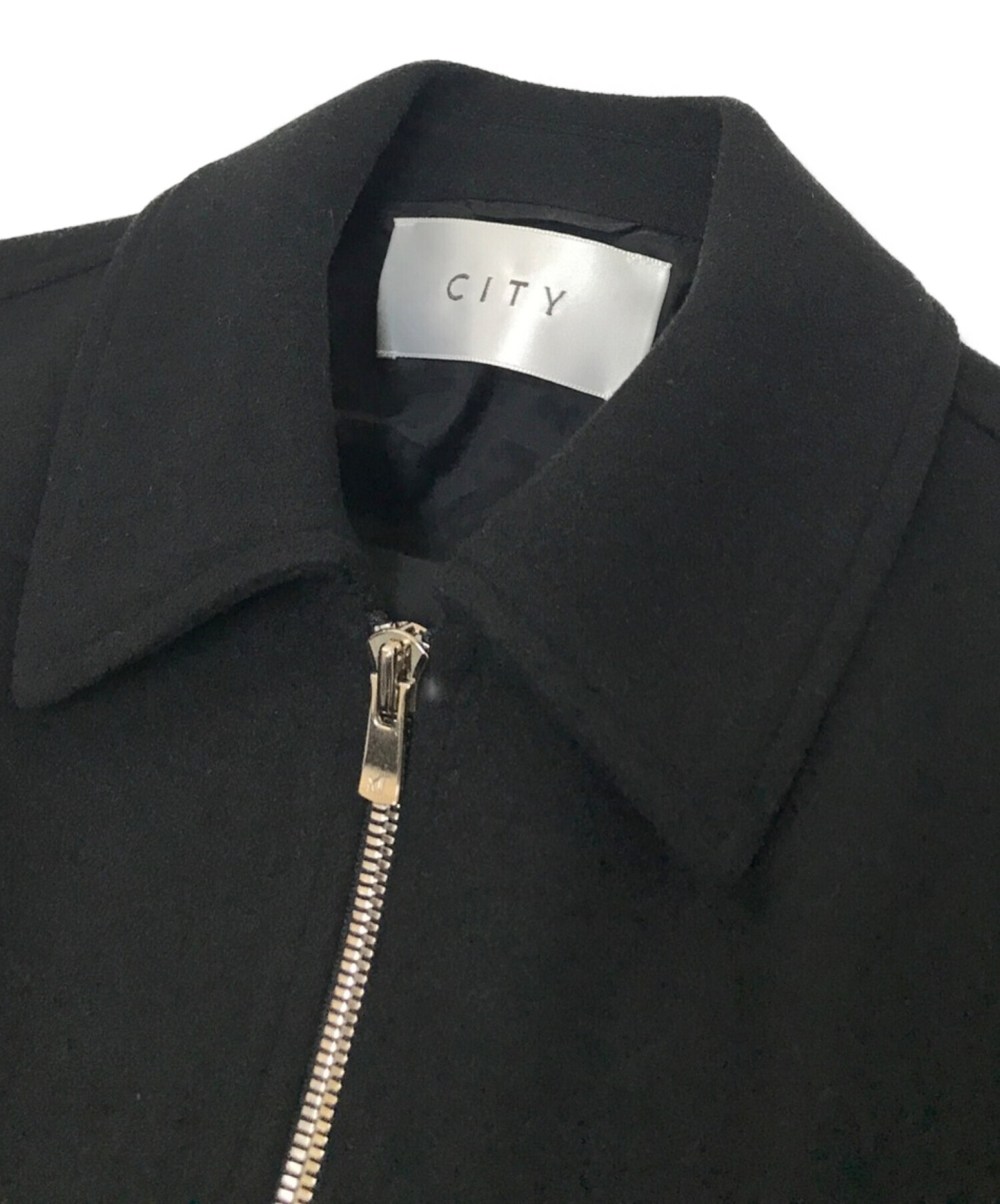 CITY WOOLET ZIP BLOUSON サイズ3 ブラック-