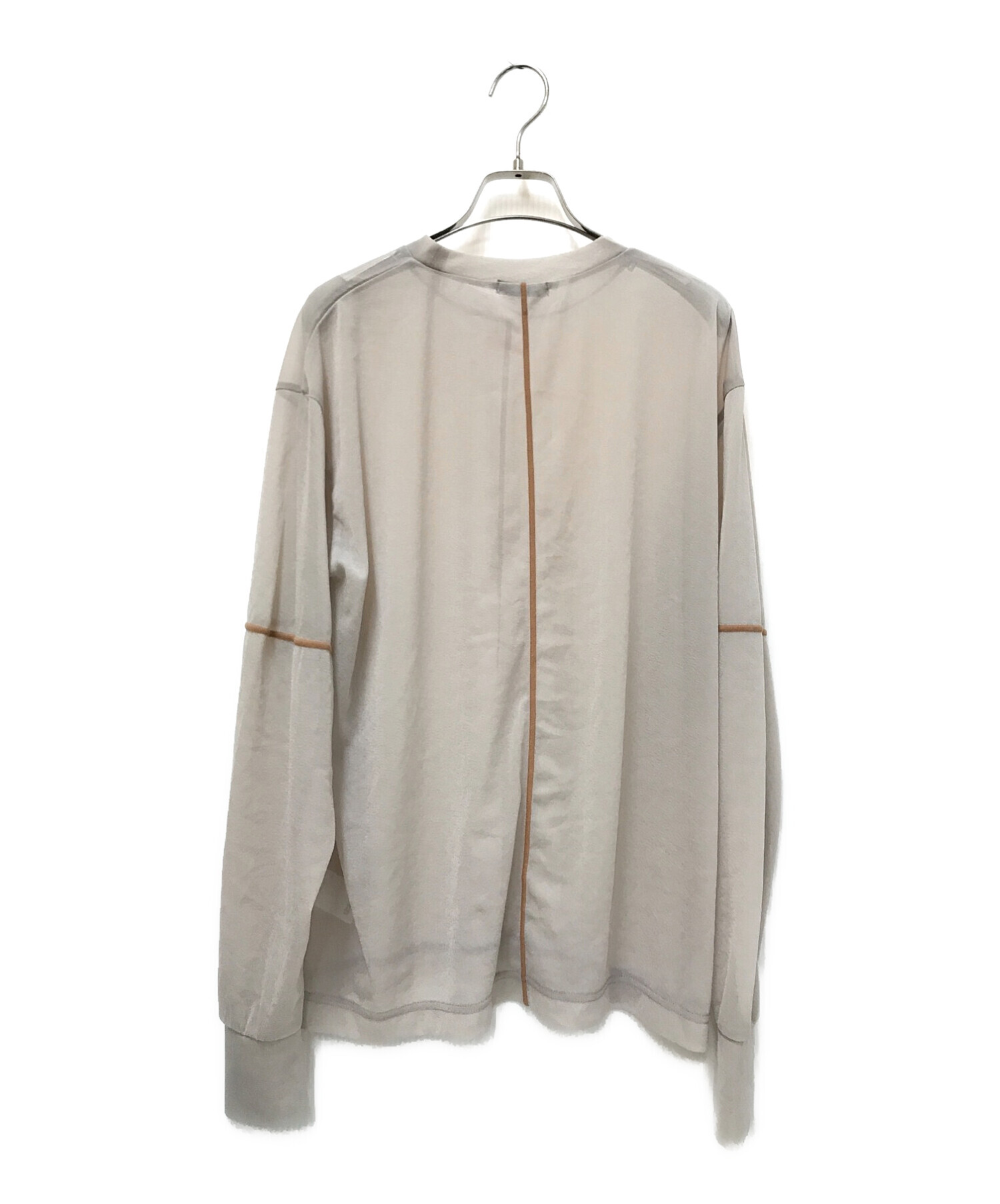 CLANE SOLID SLEEVE SHEER L/S TOPS - カットソー(長袖/七分)
