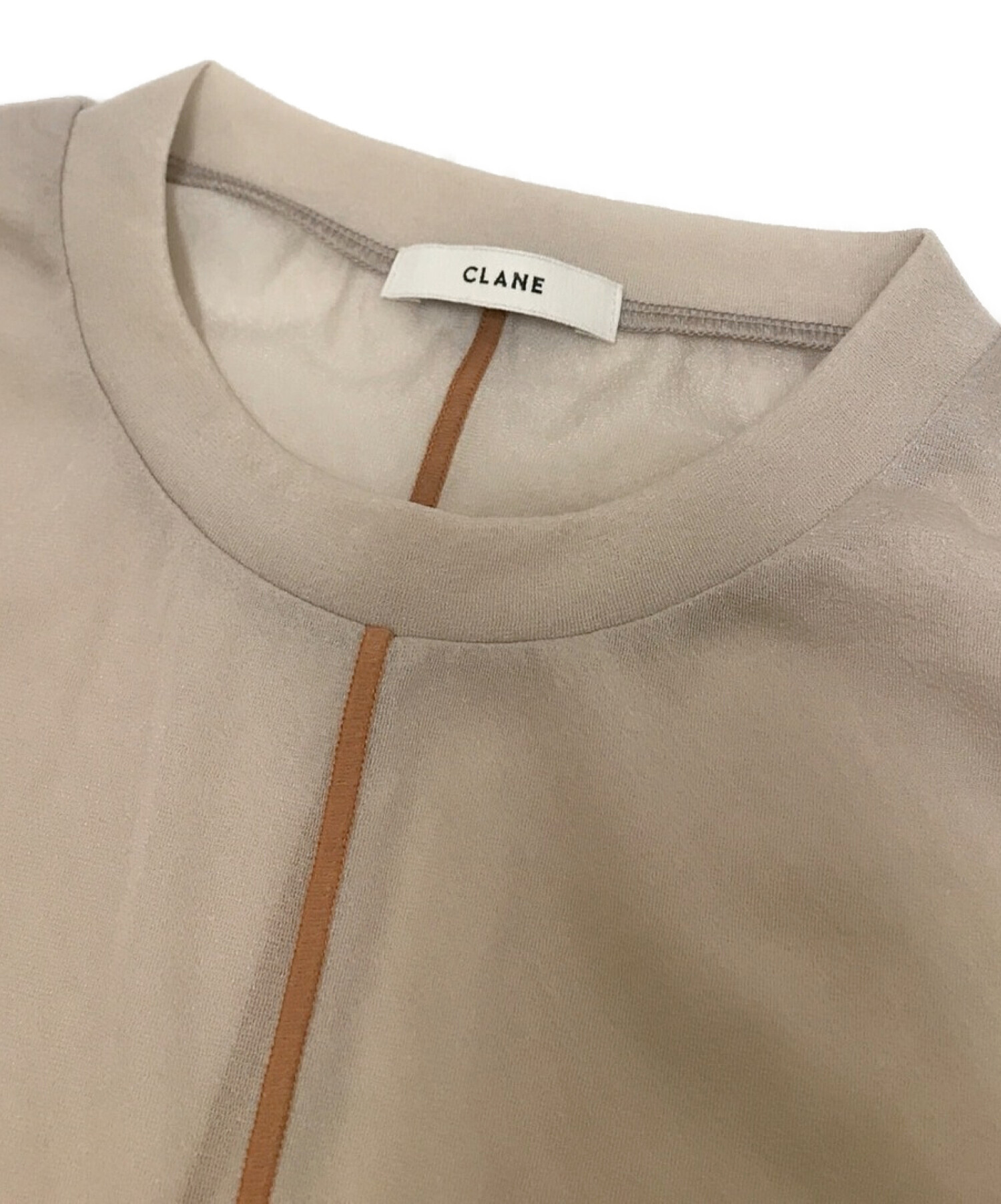 中古・古着通販】CLANE (クラネ) SOLID SLEEVE SHEER L/S TOPS