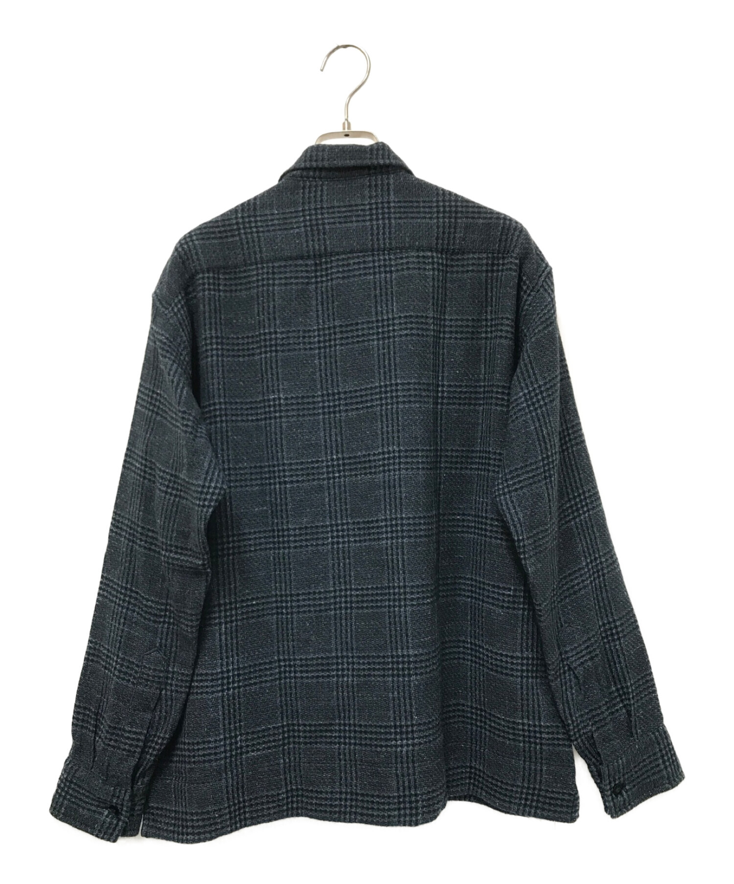 N.HOOLYWOOD (エヌハリウッド) LONG SLEEVE PULLOVER BUTTON SHIRT ネイビー サイズ:38