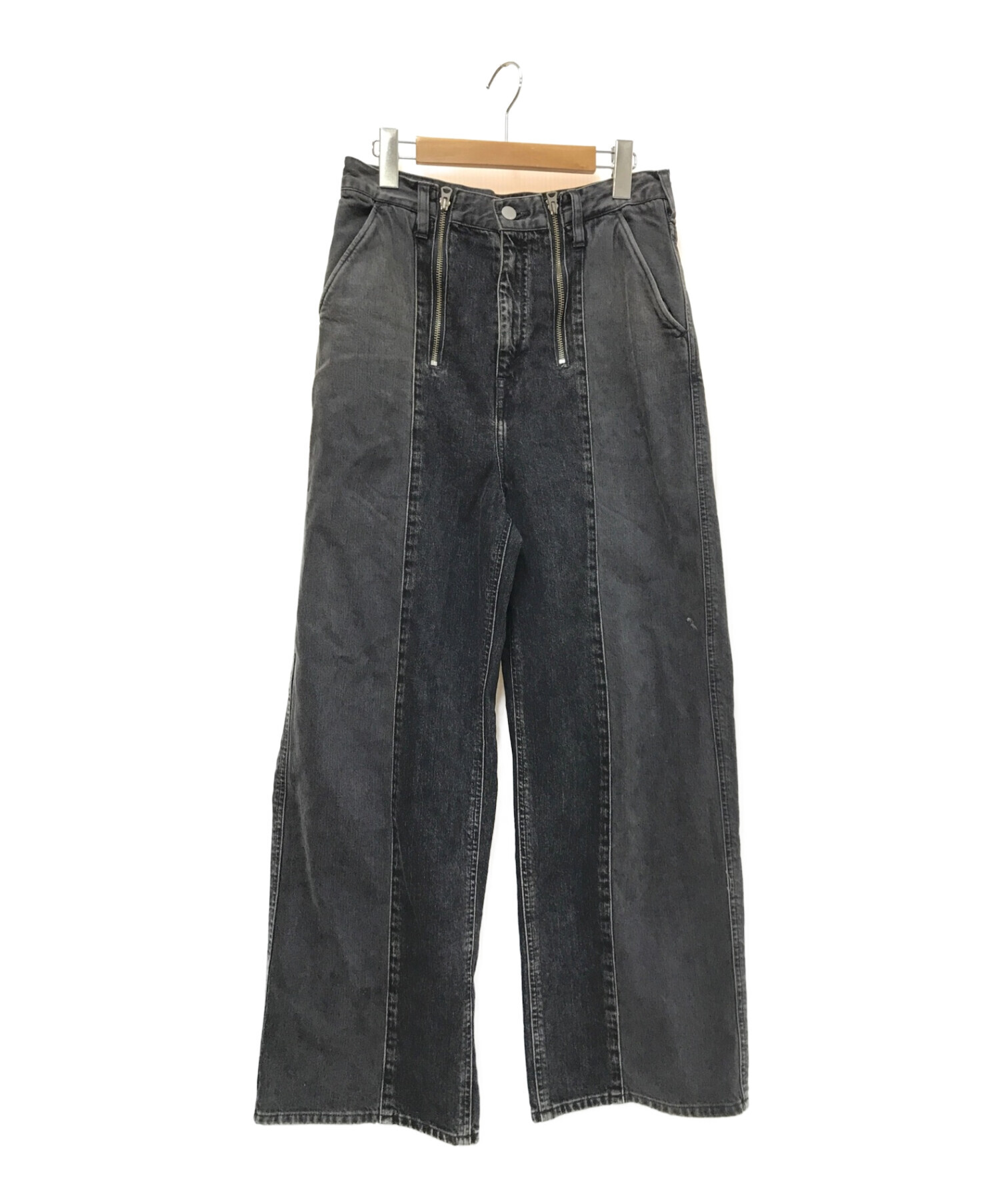 jieda (ジエダ) SWITCHING ZIP DENIM PANTS ブラック サイズ:1