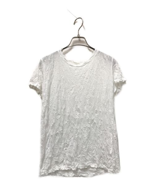 【中古・古着通販】me ISSEY MIYAKE (ミーイッセイ ミヤケ) シワ加工Tシャツ ホワイト サイズ:下記参照｜ブランド・古着通販  トレファク公式【TREFAC FASHION】スマホサイト