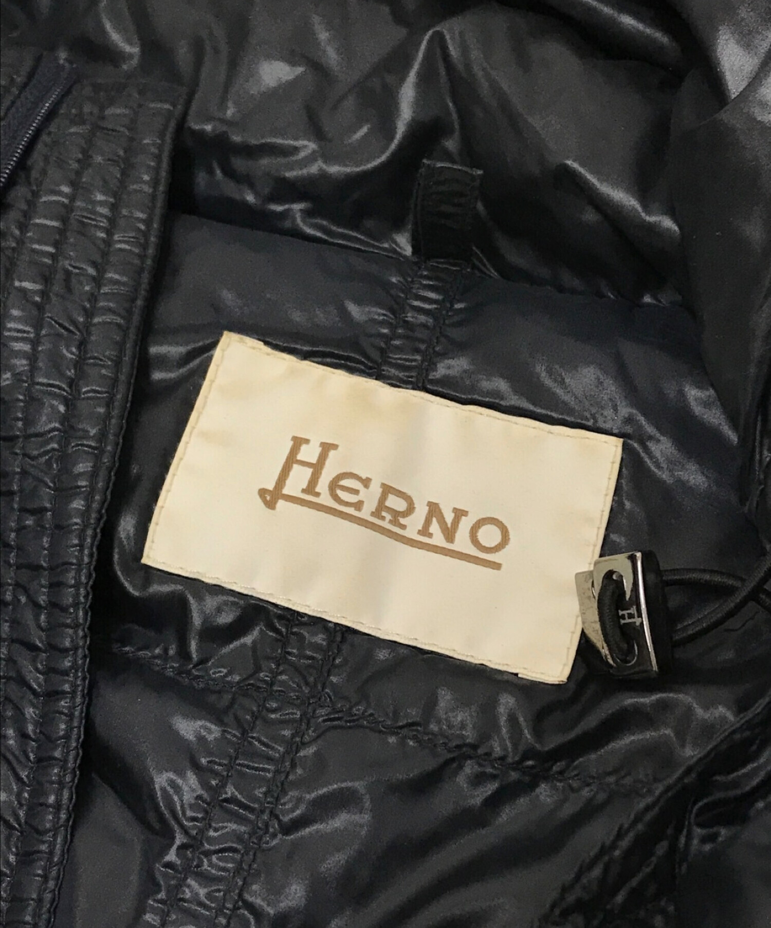 中古・古着通販】HERNO (ヘルノ) フーデットダウンジャケット ネイビー