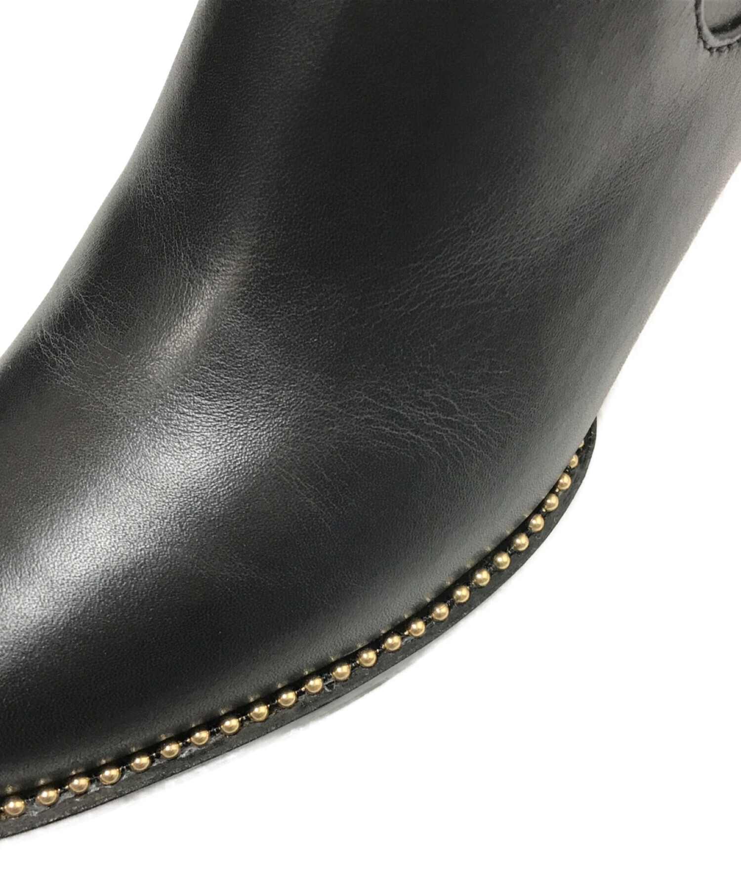 COACH (コーチ) PELL LEATHER BOOTIE ブラック サイズ:US:6.5C