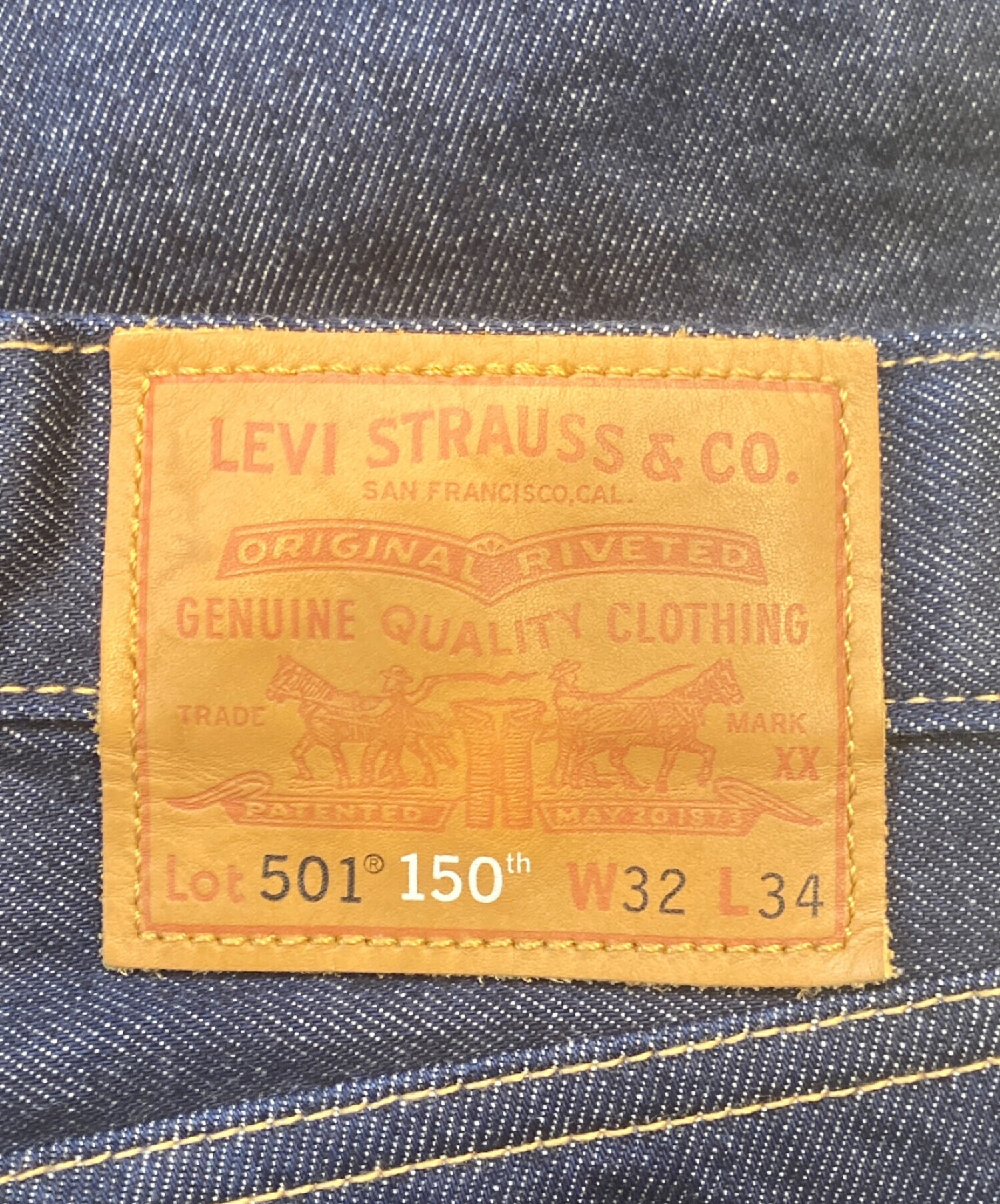 LEVI'S (リーバイス) 150周年記念モデル 501デニムパンツ インディゴ サイズ:W32