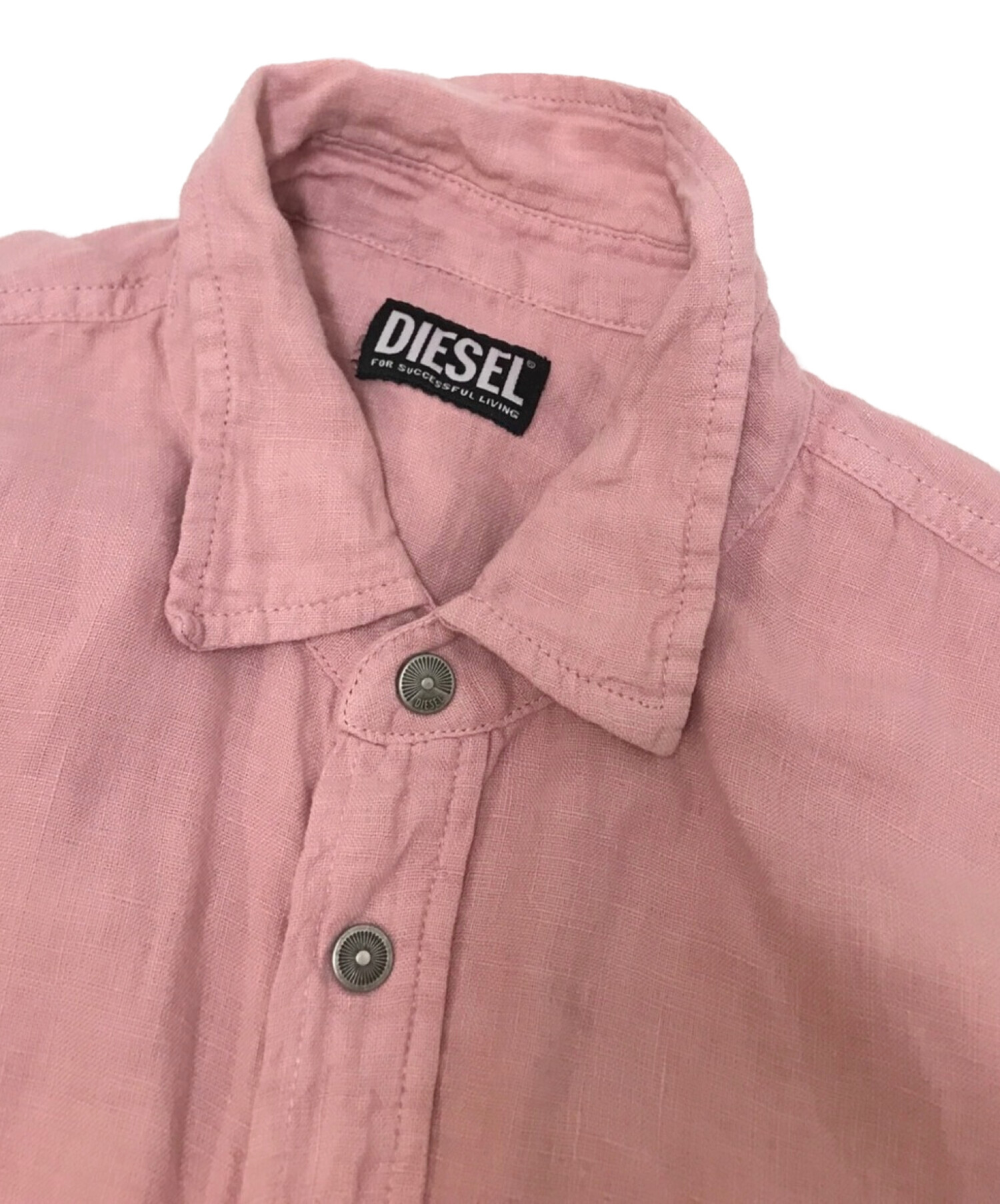 中古・古着通販】DIESEL (ディーゼル) S-PLAN-X リネンシャツ ピンク