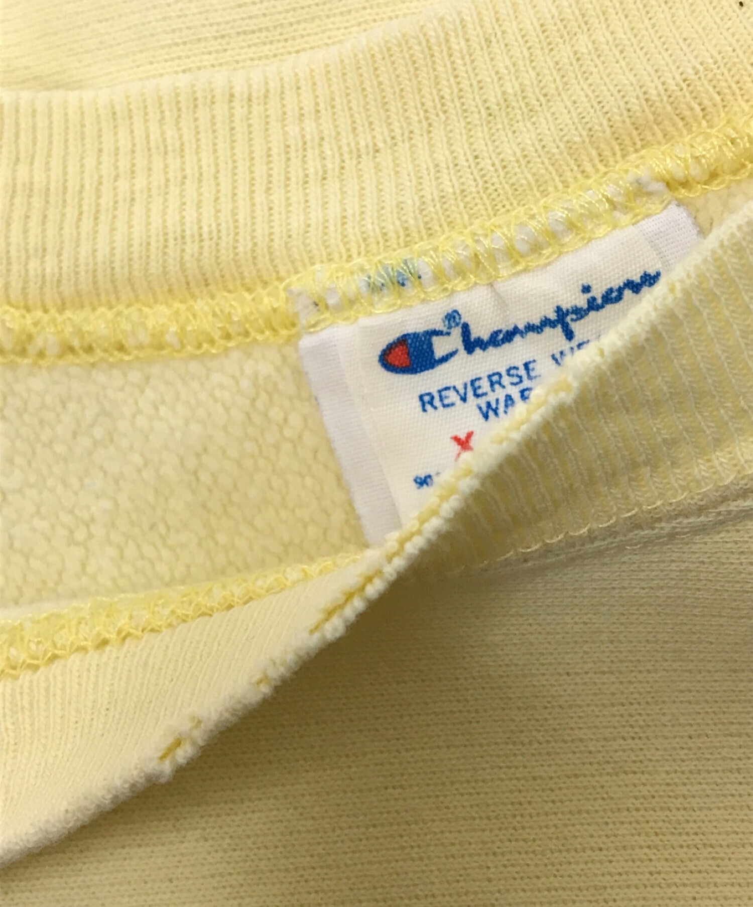 Champion REVERSE WEAVE (チャンピオンリバースウィーブ) 80's クルーネックスウェット イエロー サイズ:XL