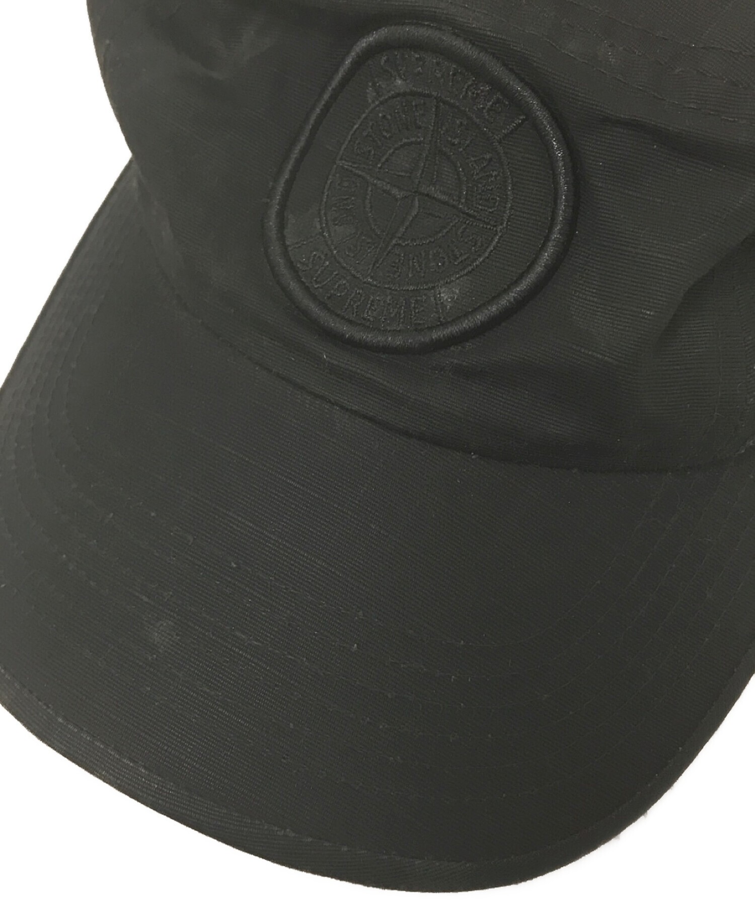 STONE ISLAND (ストーンアイランド) SUPREME (シュプリーム) Reflective Ice Camo Ripstop Camp  Cap ブラック サイズ:下記参照