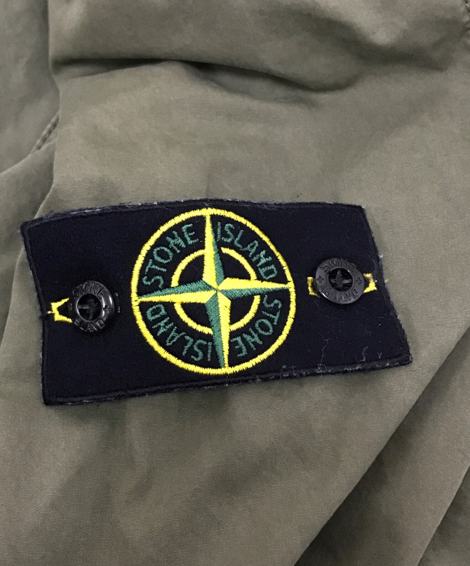 STONE ISLAND (ストーンアイランド) ハーフジップオーバーシャツ オリーブ サイズ:M