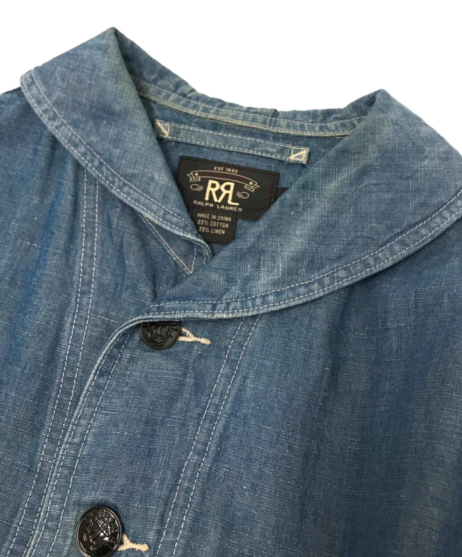 RRL (ダブルアールエル) ショールカラーカバーオール インディゴ サイズ:S