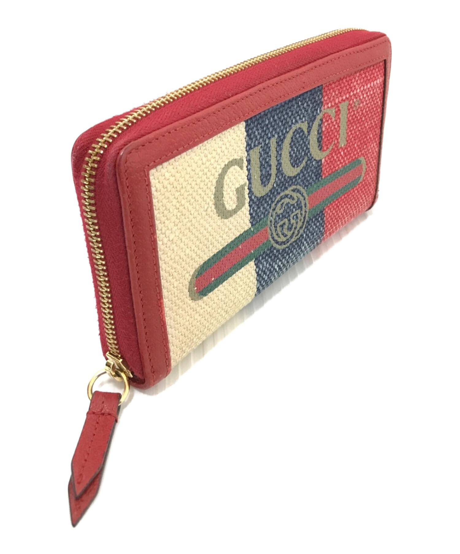 中古・古着通販】GUCCI (グッチ) ラウンドファスナーキャンバス