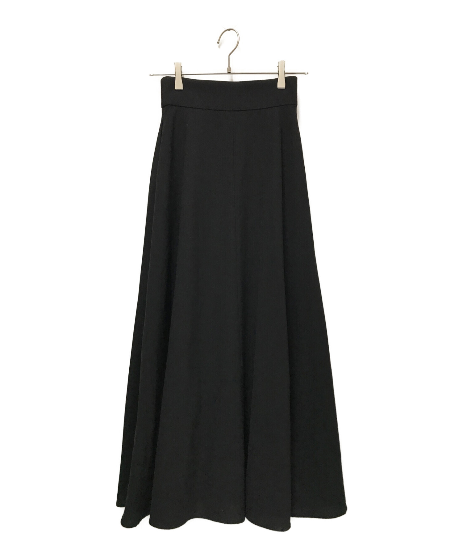 CLANE (クラネ) W FACE FRONT ZIP FLARE SKIRT ブラック