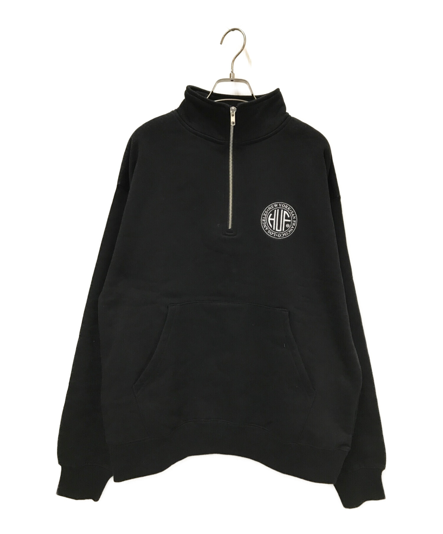 中古・古着通販】HUF (ハフ) REGIONAL HALF ZIP FLEECE ブラック