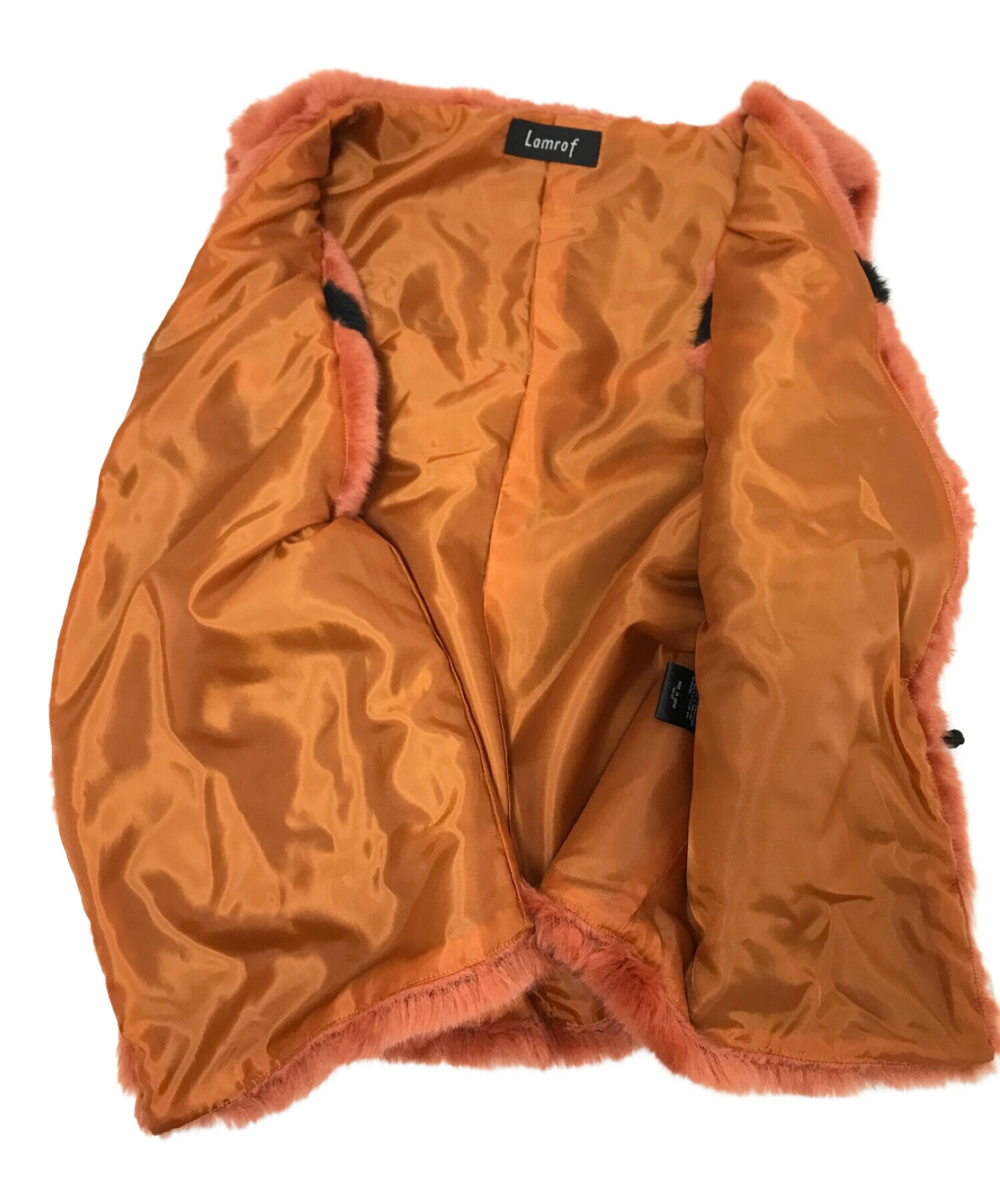 中古・古着通販】Lamrof (ラムロフ) Fur Hippie Vest オレンジ サイズ