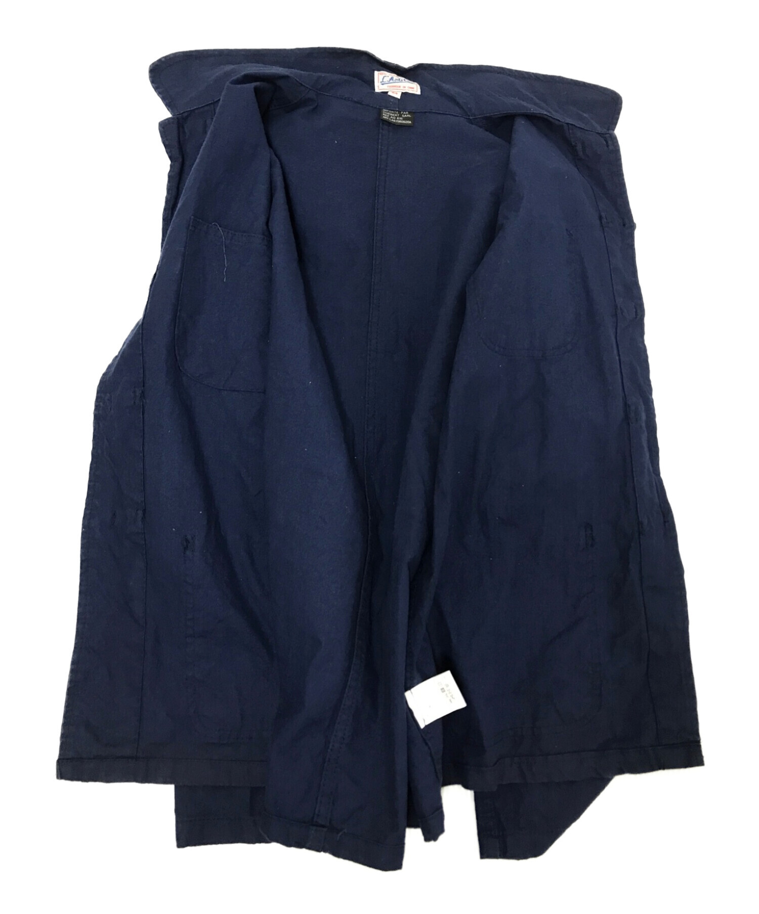 L'Anti cher (ランチシェール) フレンチワークチャイナジャケット ブルー サイズ:64