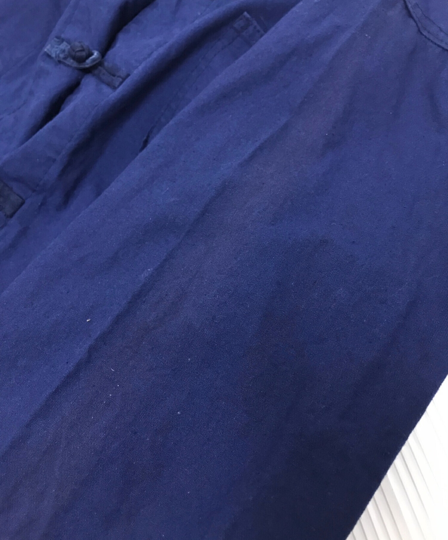 L'Anti cher (ランチシェール) フレンチワークチャイナジャケット ブルー サイズ:64