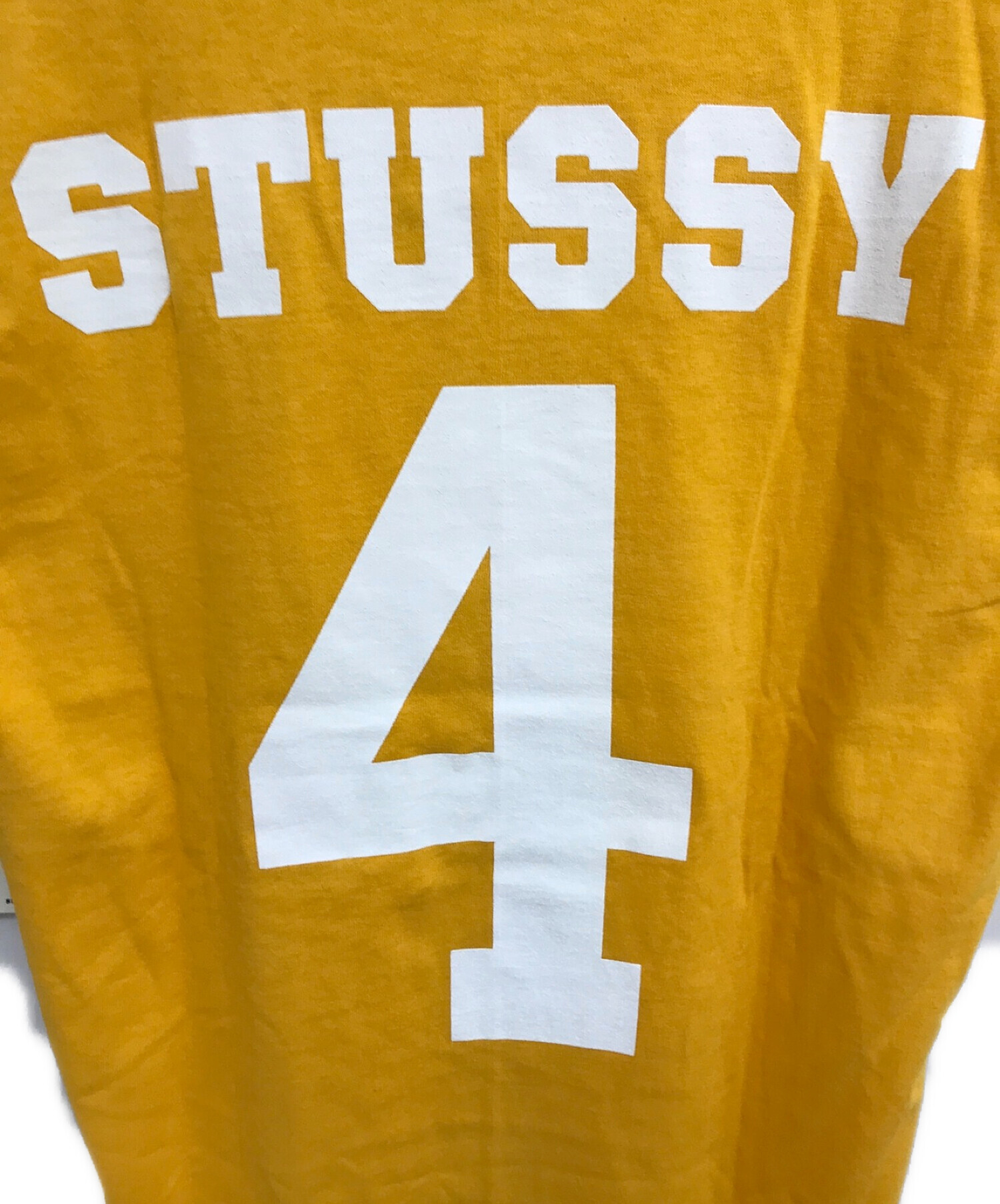 OLD STUSSY (オールドステューシー) 90's リンガーTシャツ イエロー サイズ:S