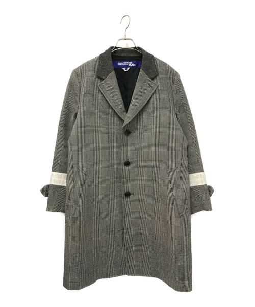 【中古・古着通販】JUNYA WATANABE COMME des GARCONS ((ジュンヤワタナベ コムデギャルソン)  リフレクターグレンチェックチェスターコート グレー サイズ:XS｜ブランド・古着通販 トレファク公式【TREFAC FASHION】スマホサイト