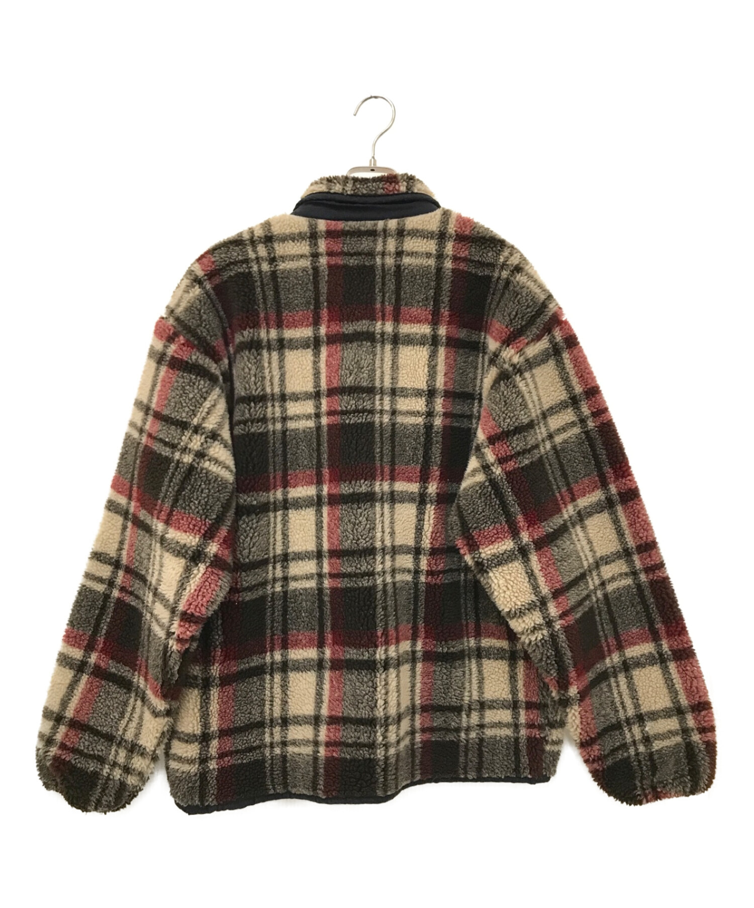 WOOLRICH (ウールリッチ) チェックボアジャケット ブラウン サイズ:L