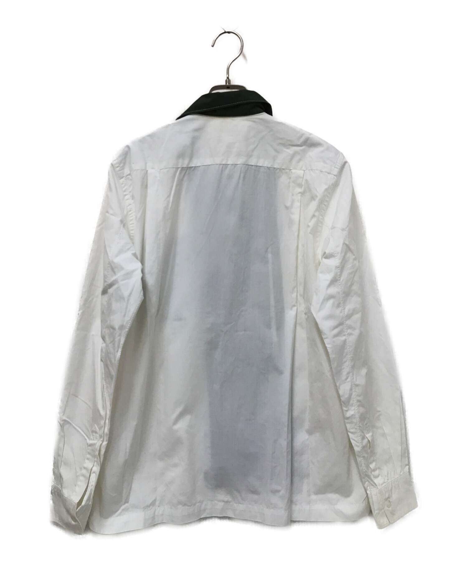 COMME des GARCONS SHIRT (コムデギャルソンシャツ) 再構築シャツ カーキ×ホワイト サイズ:S