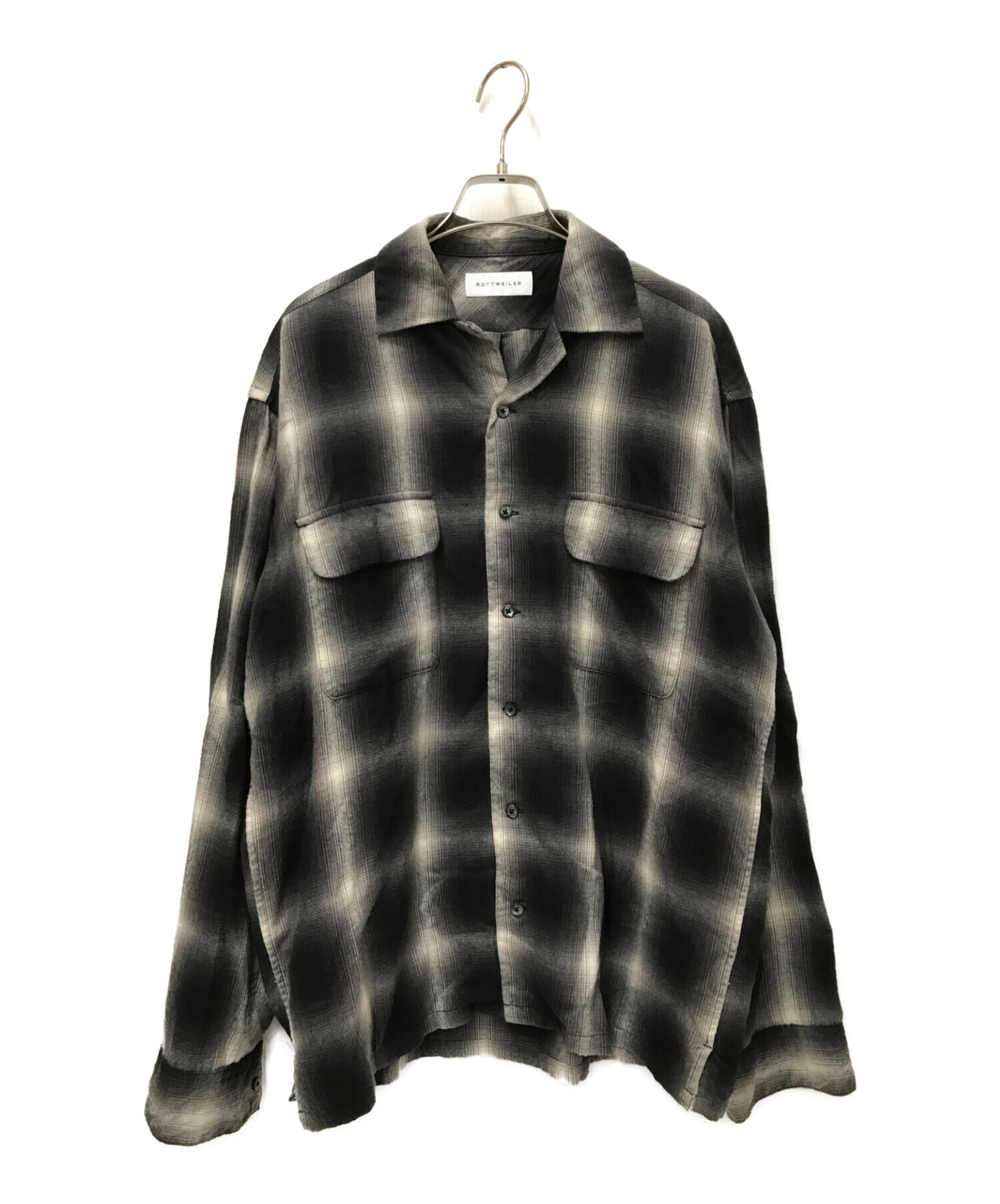 ROTTWEILER OPEN COLLAR CHECK SHIRT - シャツ