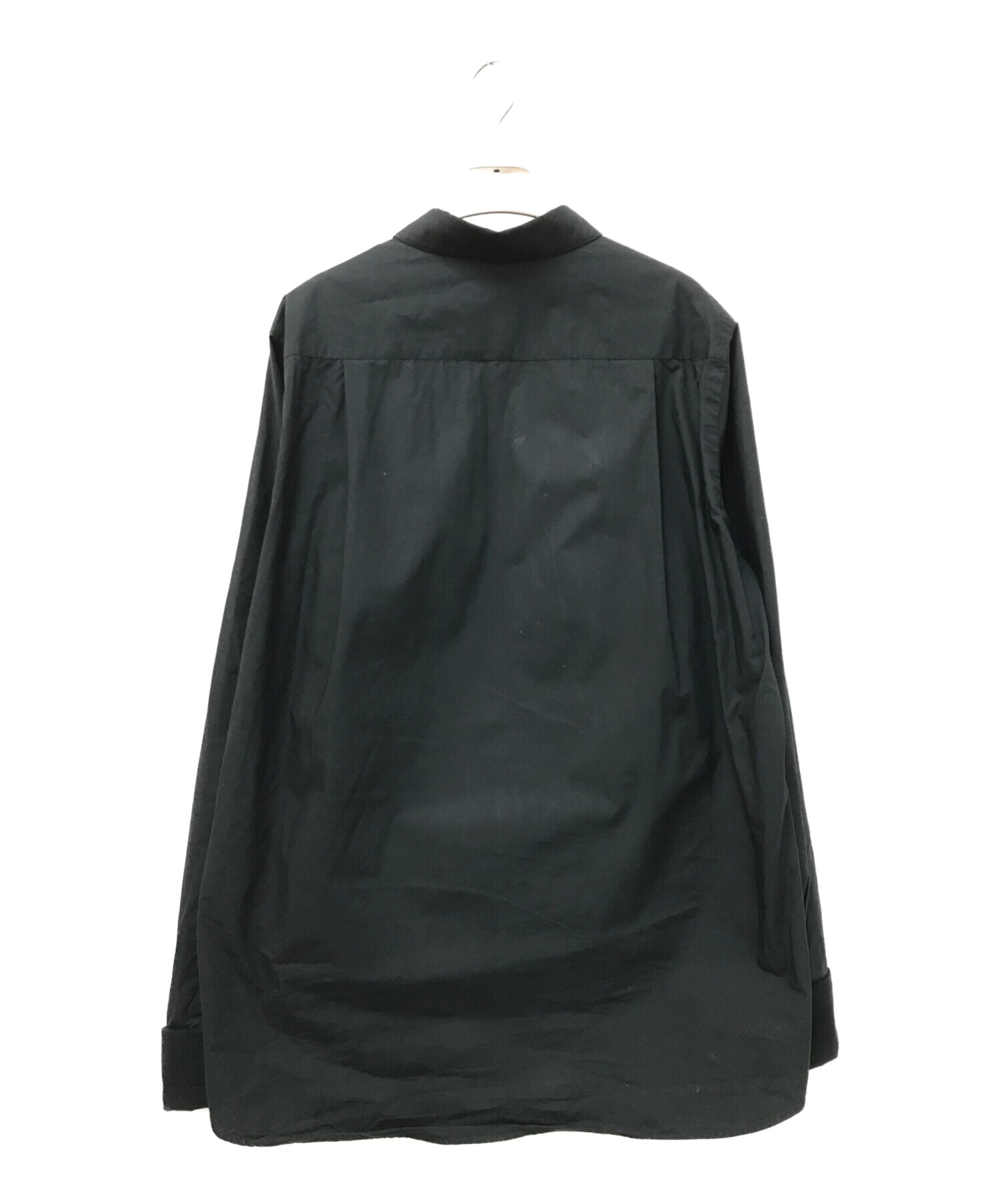 中古・古着通販】sacai (サカイ) 袖レイヤードシャツ ブラック サイズ 