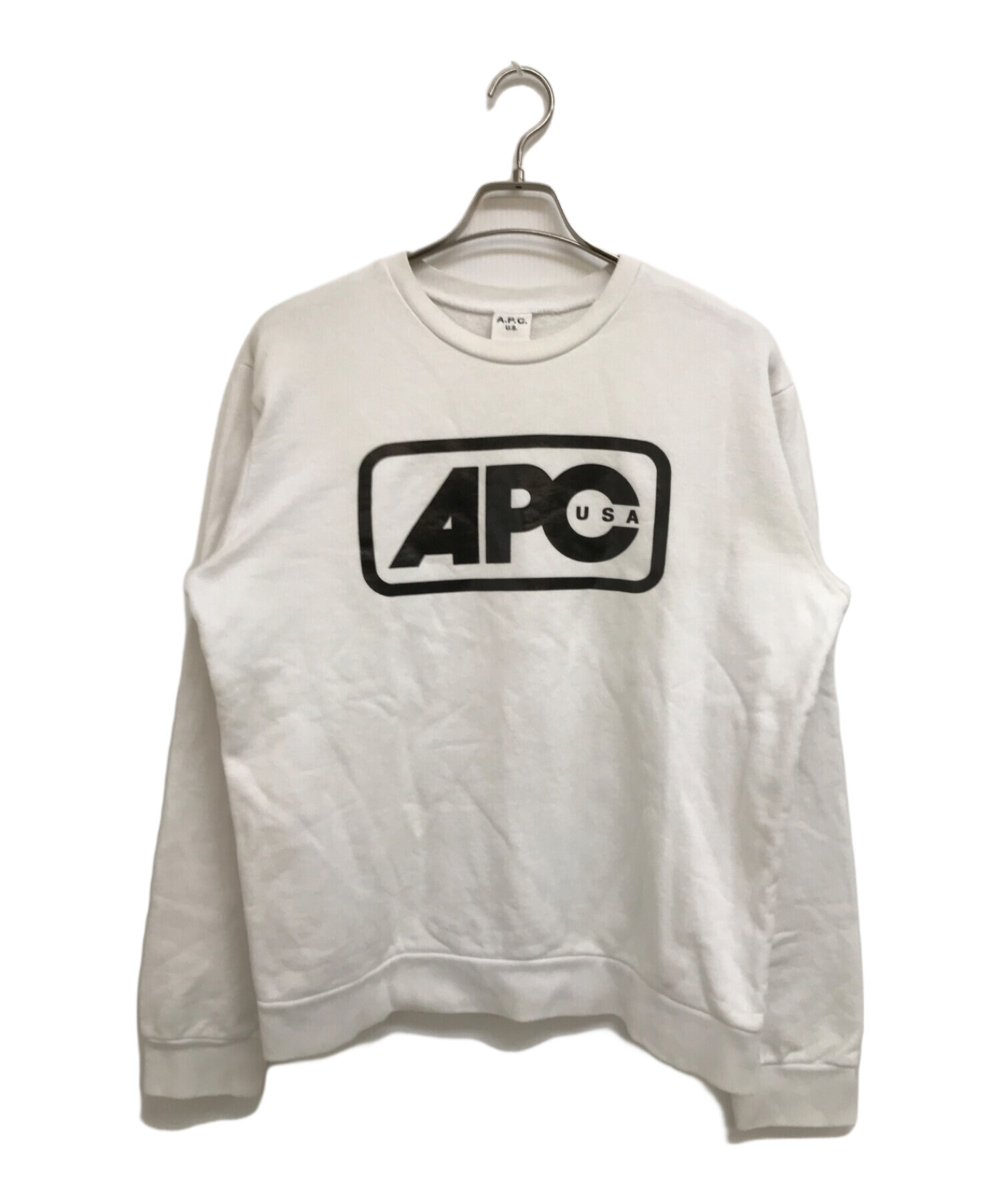 A.P.C. (アーペーセー) プリントロゴスウェット ホワイト サイズ:M