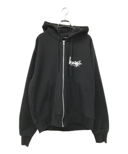 【中古・古着通販】stussy (ステューシー) flipped logo zip up hoodie 