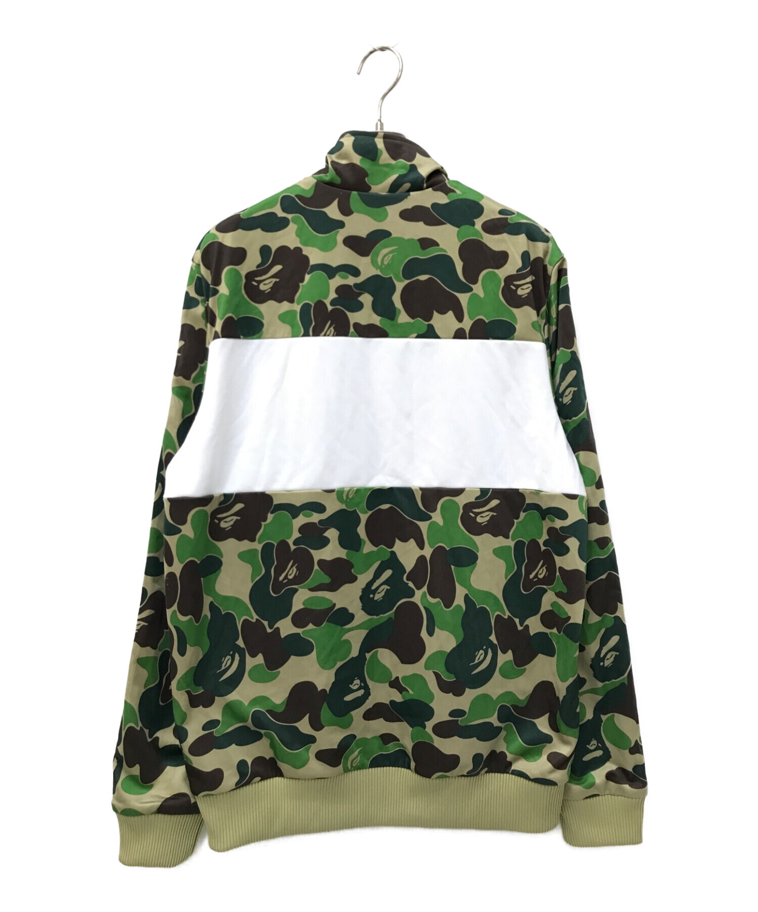 adidas (アディダス) A BATHING APE (アベイシングエイプ) トラックジャケット グリーン×ベージュ サイズ:L