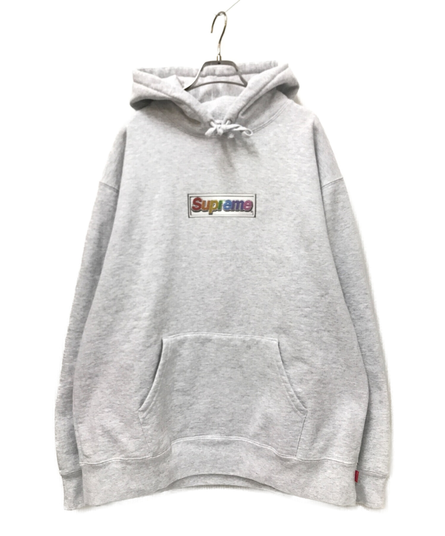 SUPREME (シュプリーム) Bling Box Logo Hooded Sweatshirt グレー サイズ:L