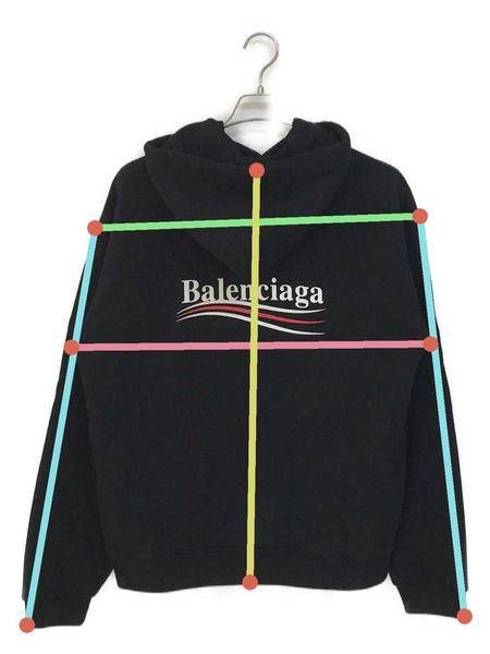 【中古・古着通販】BALENCIAGA (バレンシアガ) キャンペーンロゴプルオーバーパーカー ブラック サイズ:Ｍ｜ブランド・古着通販  トレファク公式【TREFAC FASHION】スマホサイト