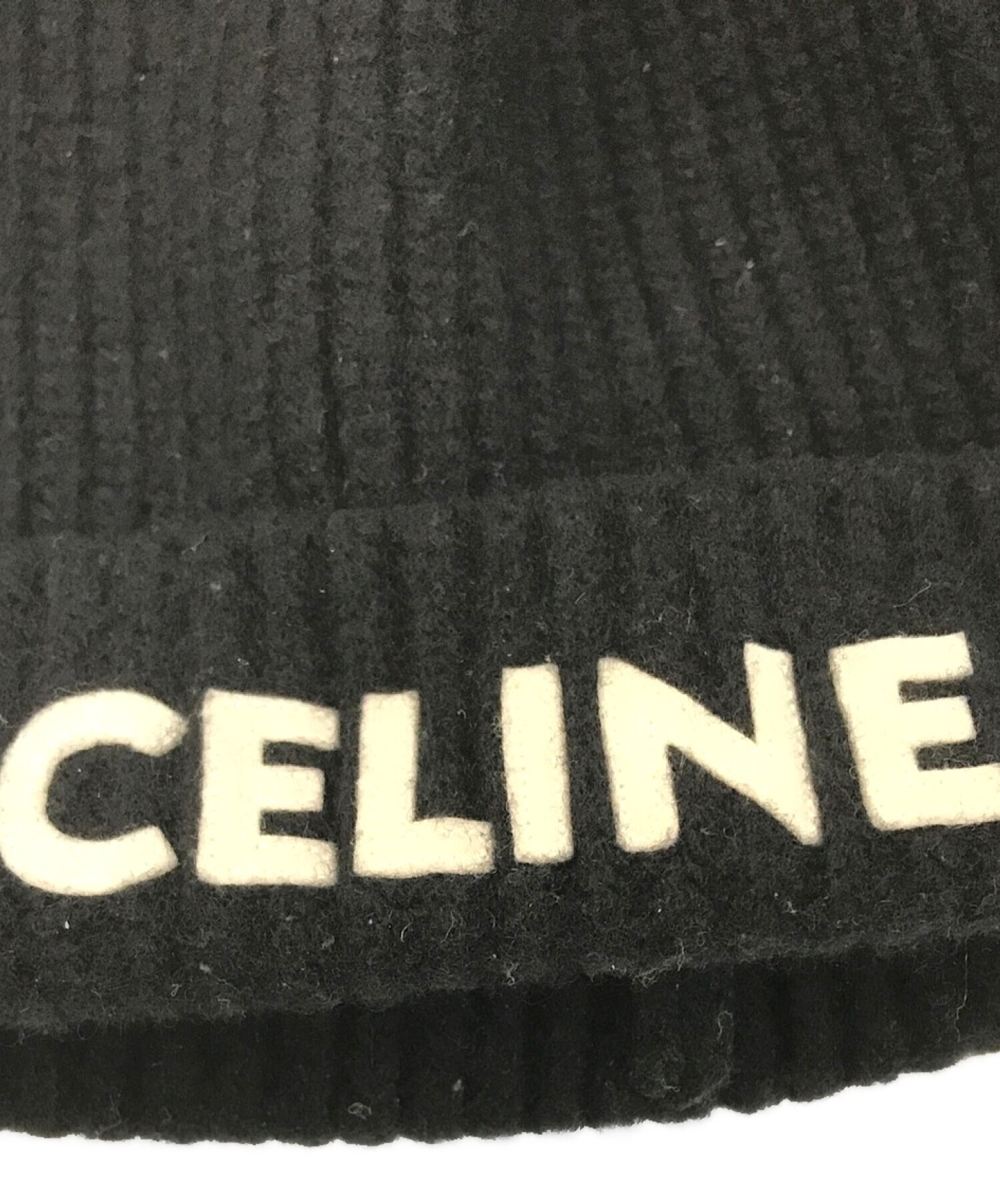 中古・古着通販】CELINE (セリーヌ) エンブロイダリーニット帽 ブラック サイズ:TU｜ブランド・古着通販 トレファク公式【TREFAC  FASHION】スマホサイト