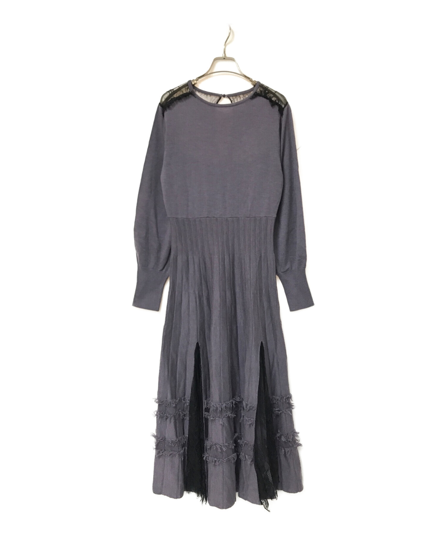 her lip to Lace Trimmed Knit Long Dressブランドタグ洗濯タグあり正規品