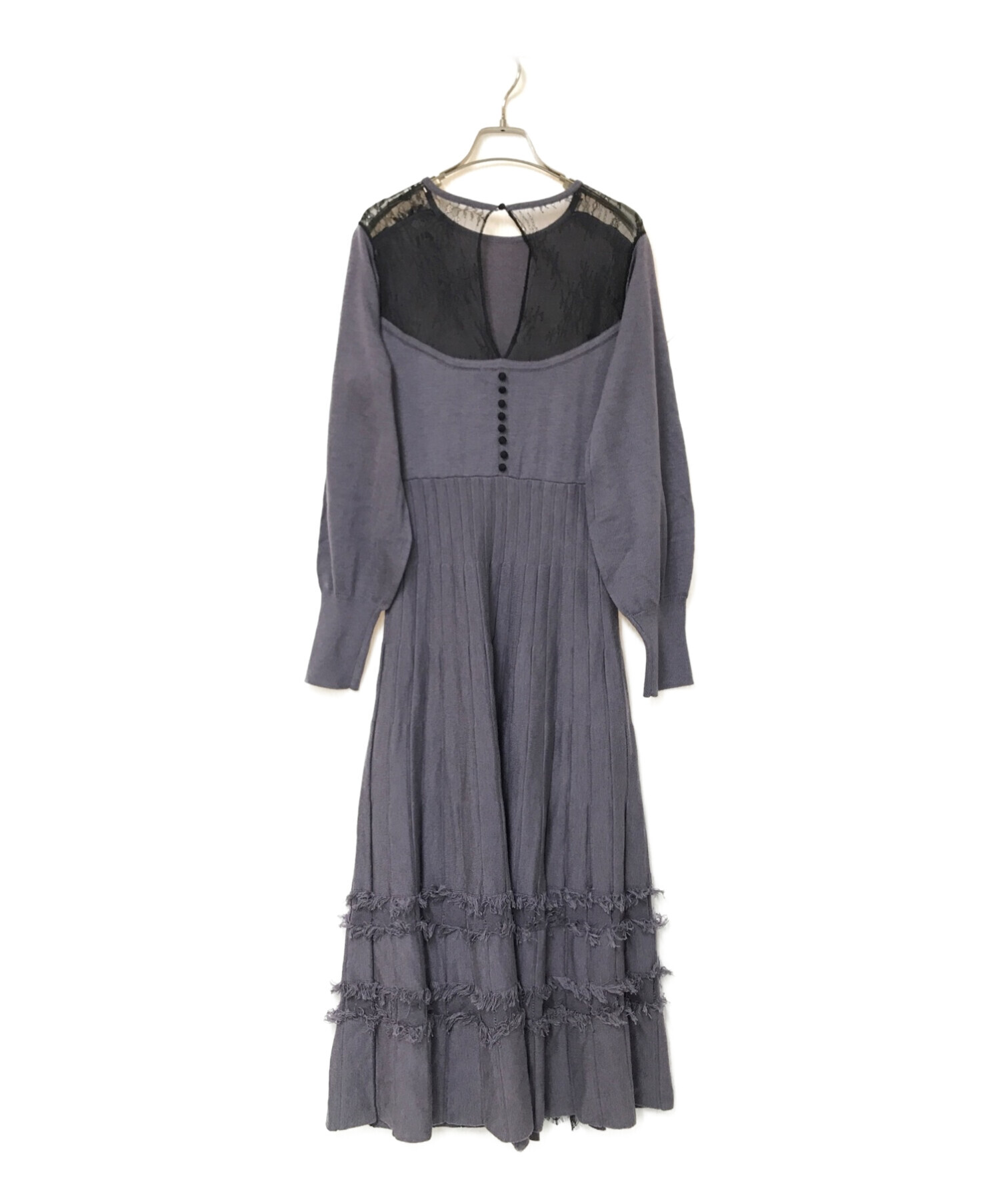 6,880円＊her lip to Lace Trimmed Knit Long Dress