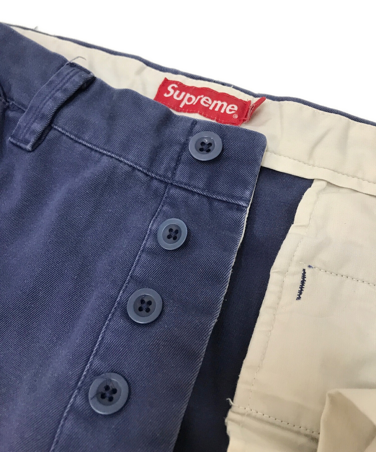 中古・古着通販】SUPREME (シュプリーム) チノパン ネイビー サイズ:34 