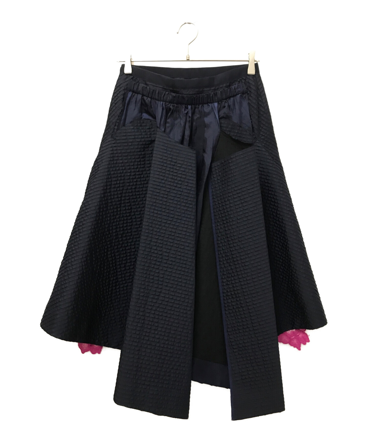 sacai (サカイ) 切替スカート ネイビー サイズ:2