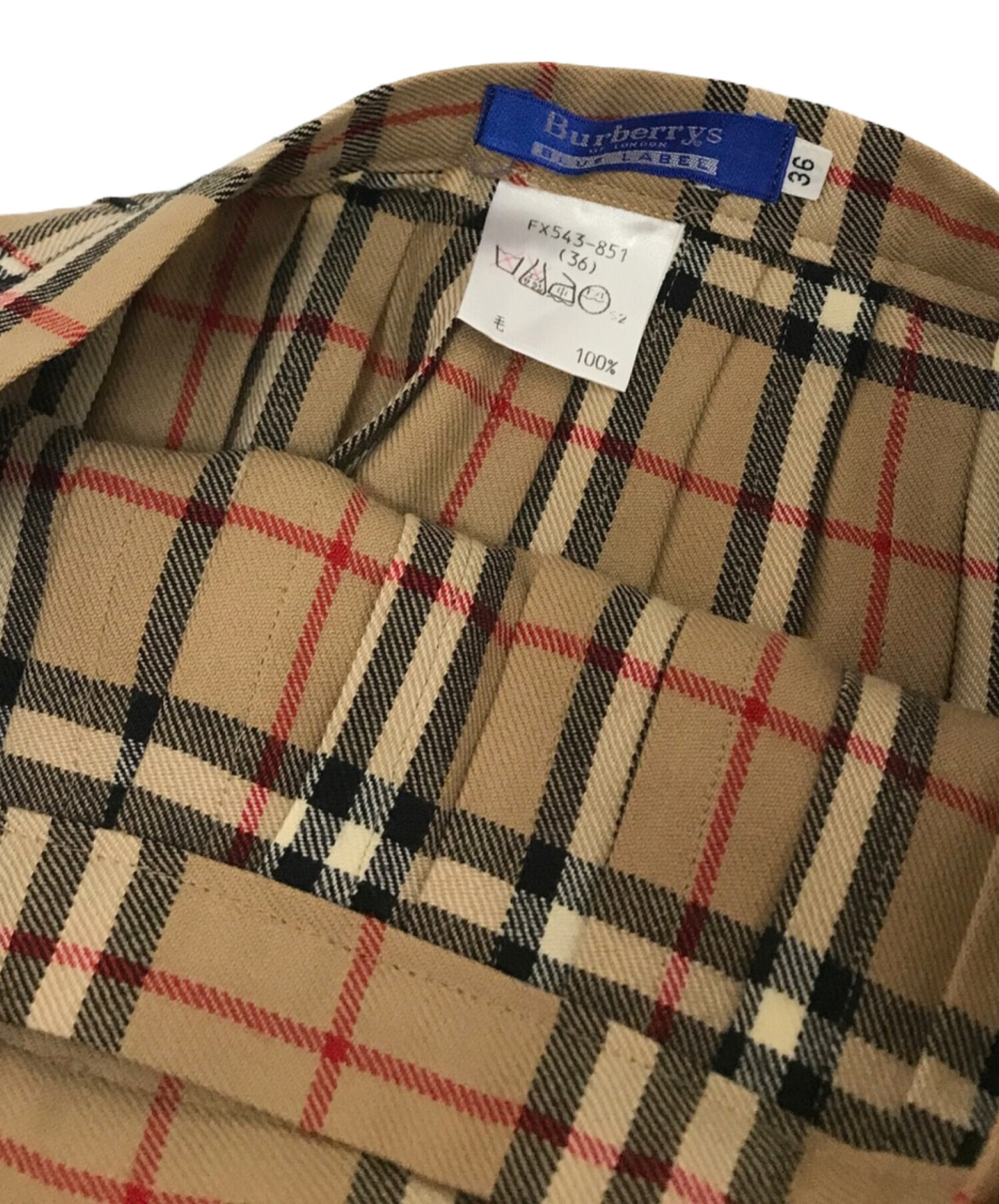 Burberry's (バーバリーズ) ノバチェックラップスカート ベージュ サイズ:36