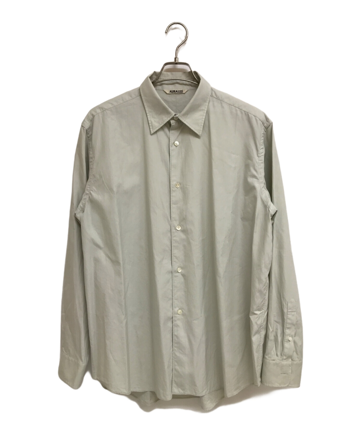 AURALEE (オーラリー) WASHED FINX TWILL SHIRTS ライトグレー サイズ:5