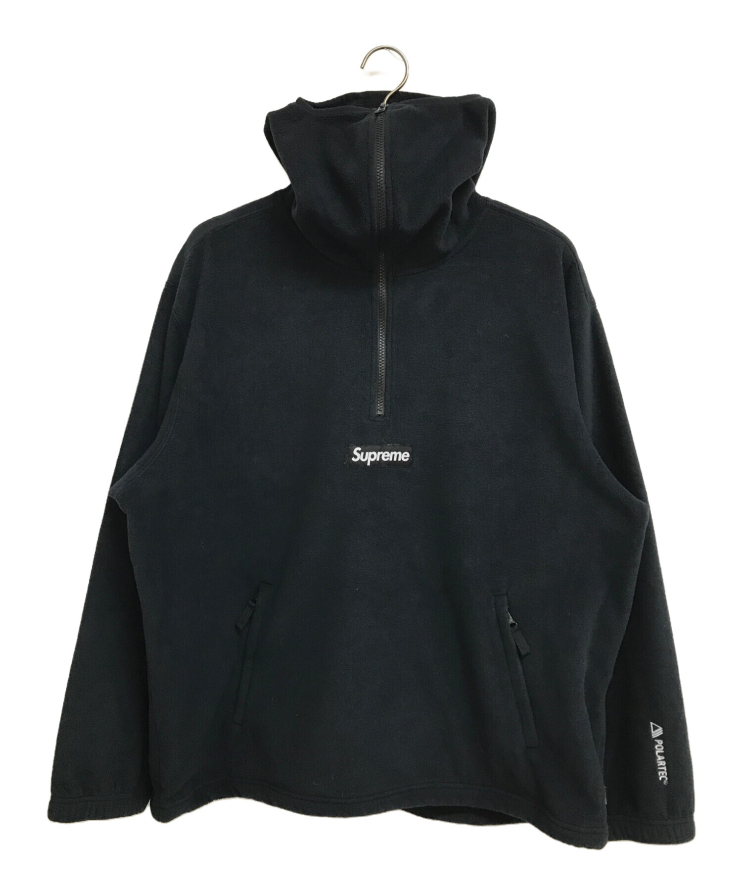 中古・古着通販】SUPREME (シュプリーム) FACEMASK HALF ZIP HOODED SWEATSHIRT ブラック  サイズ:XL｜ブランド・古着通販 トレファク公式【TREFAC FASHION】スマホサイト