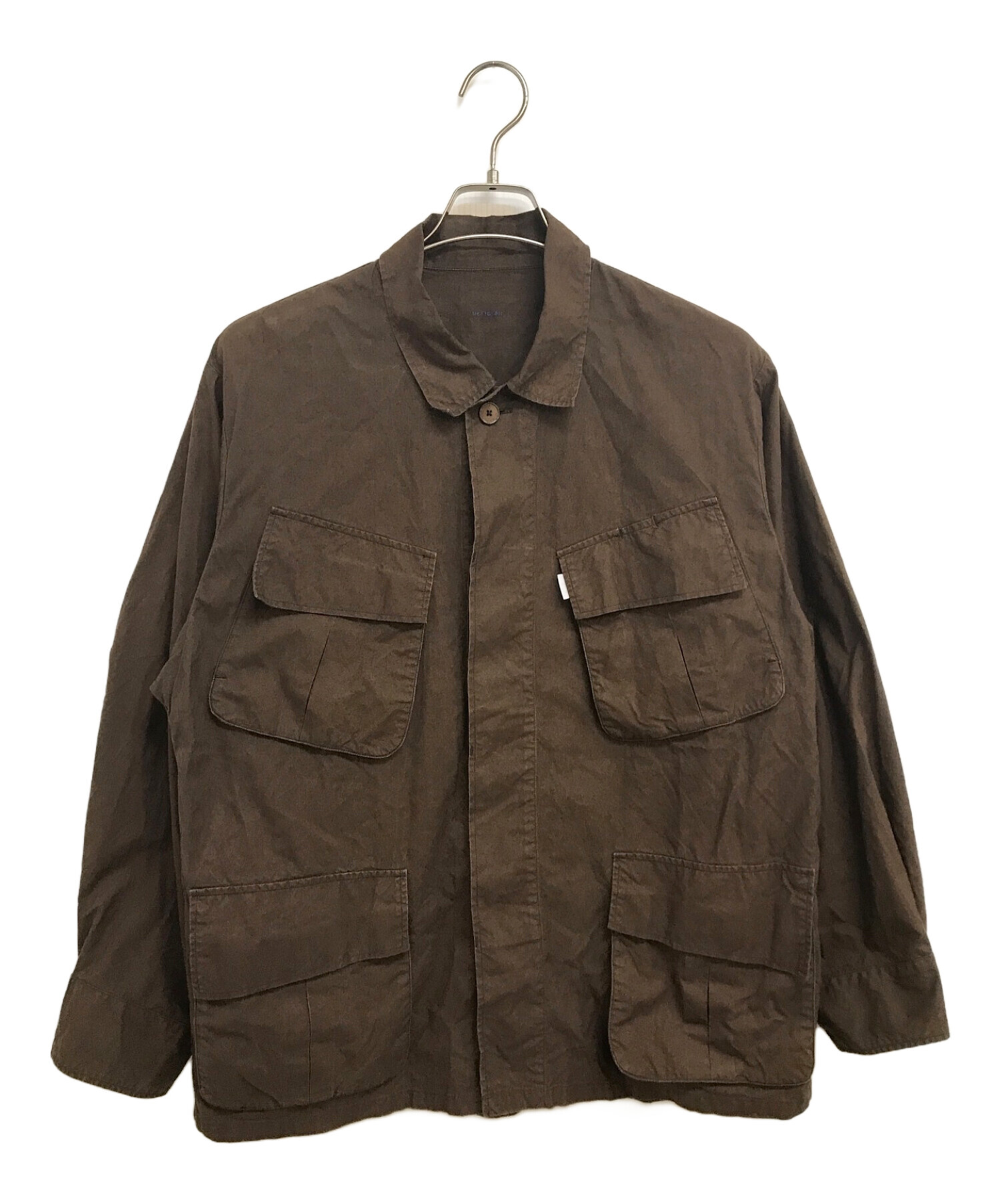 中古・古着通販】SH (エスエイチ) FATIGUE SHIRT-GARMENT DYE ブラウン ...