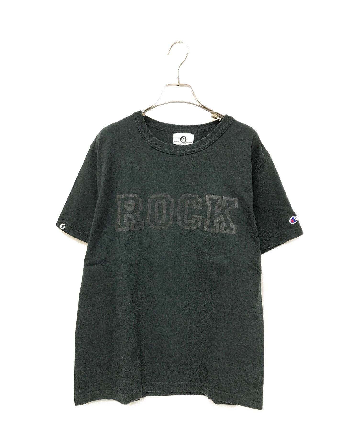 中古・古着通販】GOOD ENOUGH (グッドイナフ) Champion (チャンピオン) FRAGMENT DESIGN (フラグメントデザイン)  プリントTシャツ ブラック サイズ:M｜ブランド・古着通販 トレファク公式【TREFAC FASHION】スマホサイト