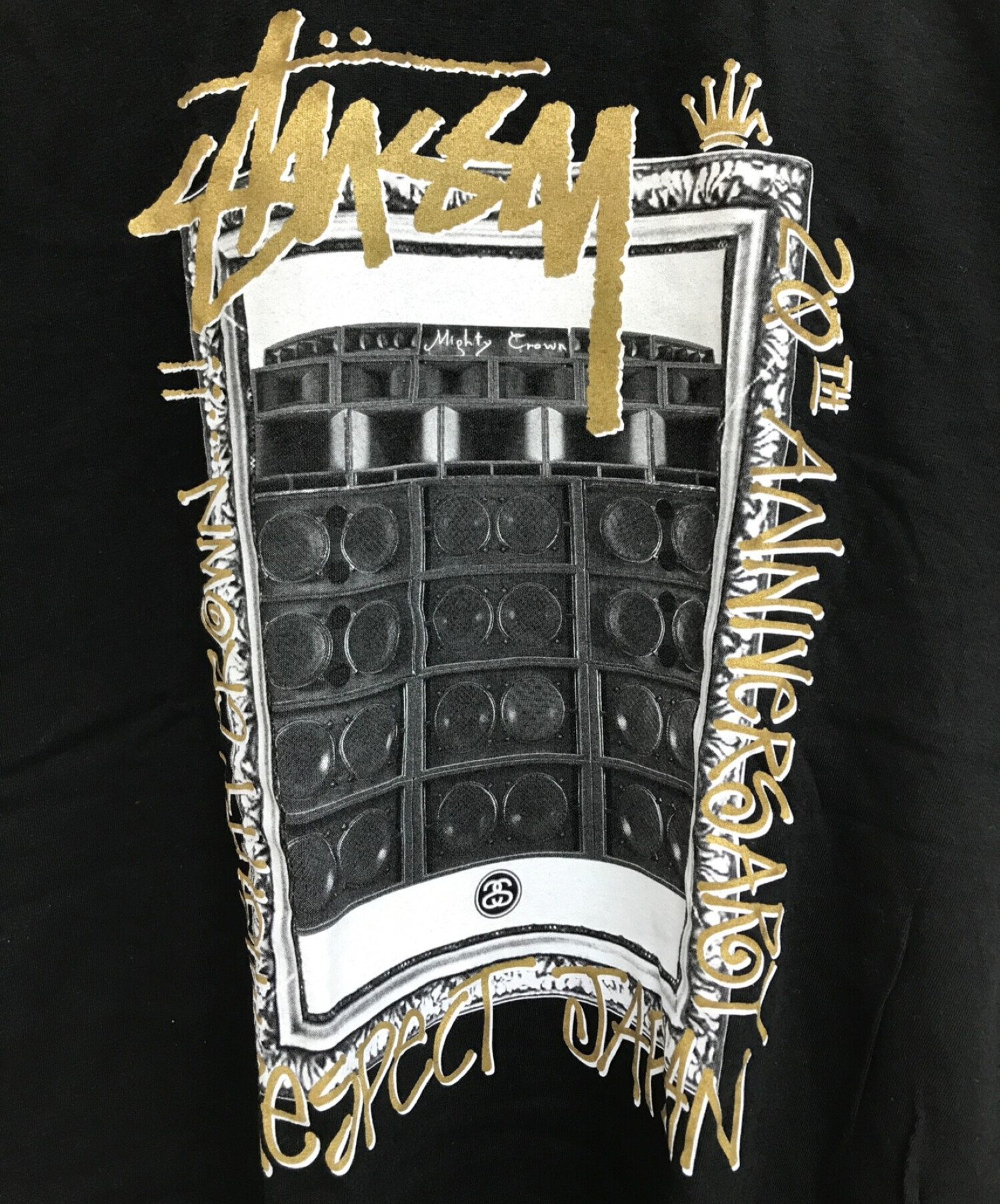 stussy (ステューシー) 20周年記念MIGHTY CROWN Tシャツ ブラック サイズ:L