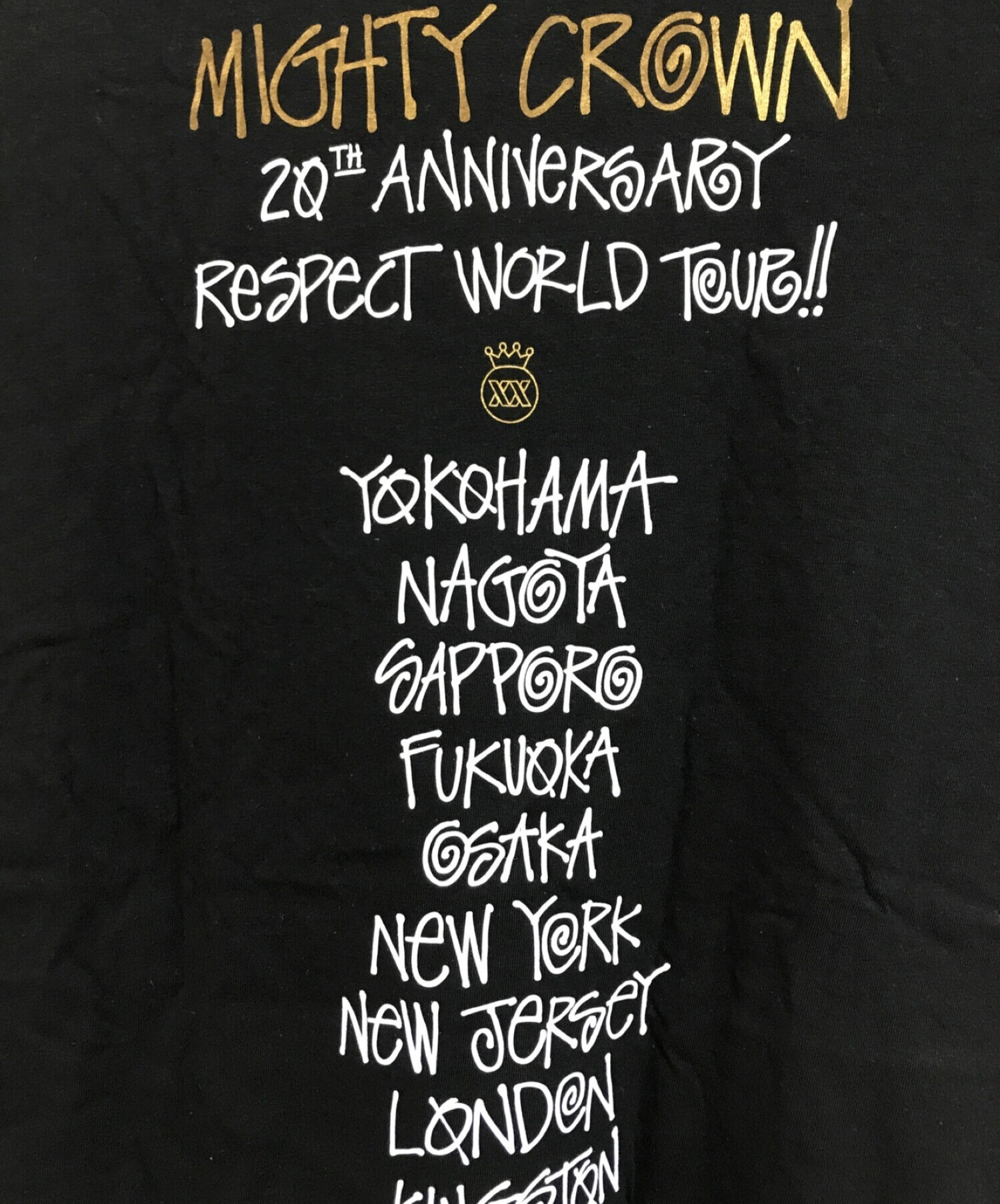 stussy (ステューシー) 20周年記念MIGHTY CROWN Tシャツ ブラック サイズ:L