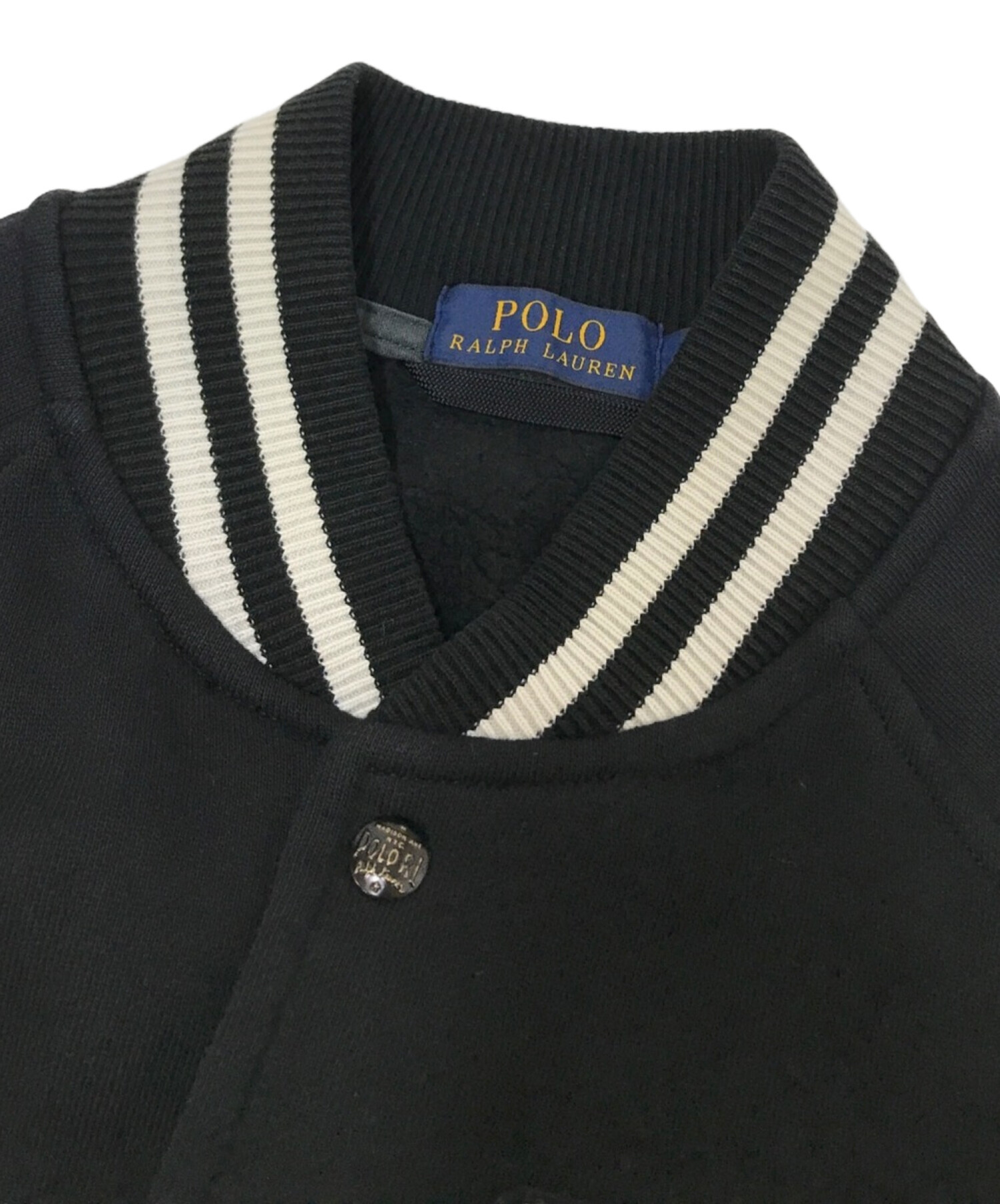 中古・古着通販】POLO RALPH LAUREN (ポロ・ラルフローレン) Pロゴベタードスウェットスタジャン ブラック サイズ:Ｓ｜ブランド・古着通販  トレファク公式【TREFAC FASHION】スマホサイト