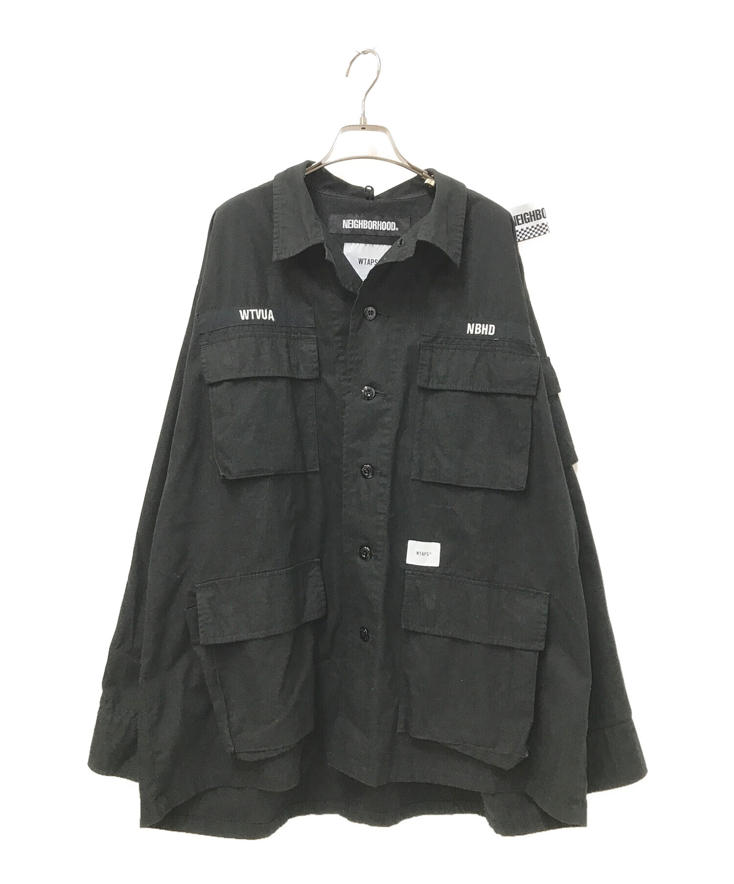 中古・古着通販】NEIGHBORHOOD (ネイバーフッド) WTAPS (ダブルタップス) JUNGLE LS/SHIRT ブラック  サイズ:X03｜ブランド・古着通販 トレファク公式【TREFAC FASHION】スマホサイト