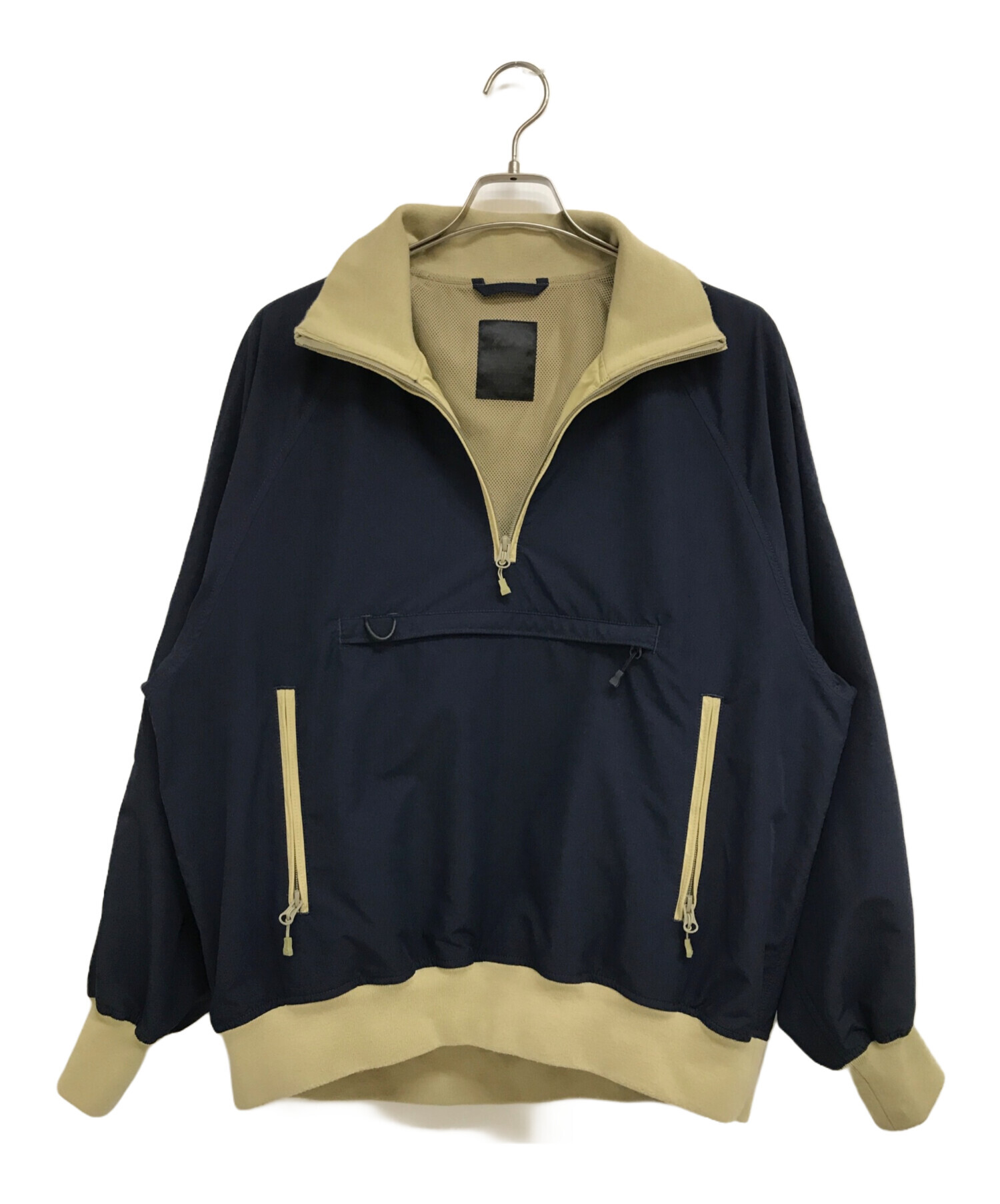 DAIWA PIER39 (ダイワ ピア39) TECH HALFZIP STAND JACKET ネイビー×ベージュ サイズ:S