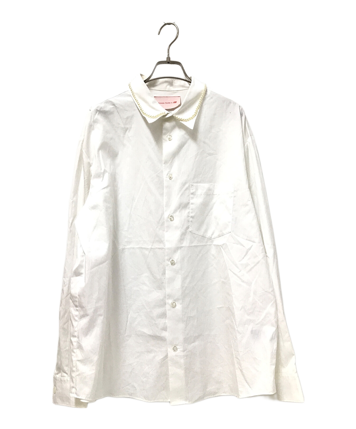 中古・古着通販】H&M (エイチアンドエム) Simone Rocha (シモーネ ロシャ) パールデザインシャツ ホワイト  サイズ:M｜ブランド・古着通販 トレファク公式【TREFAC FASHION】スマホサイト