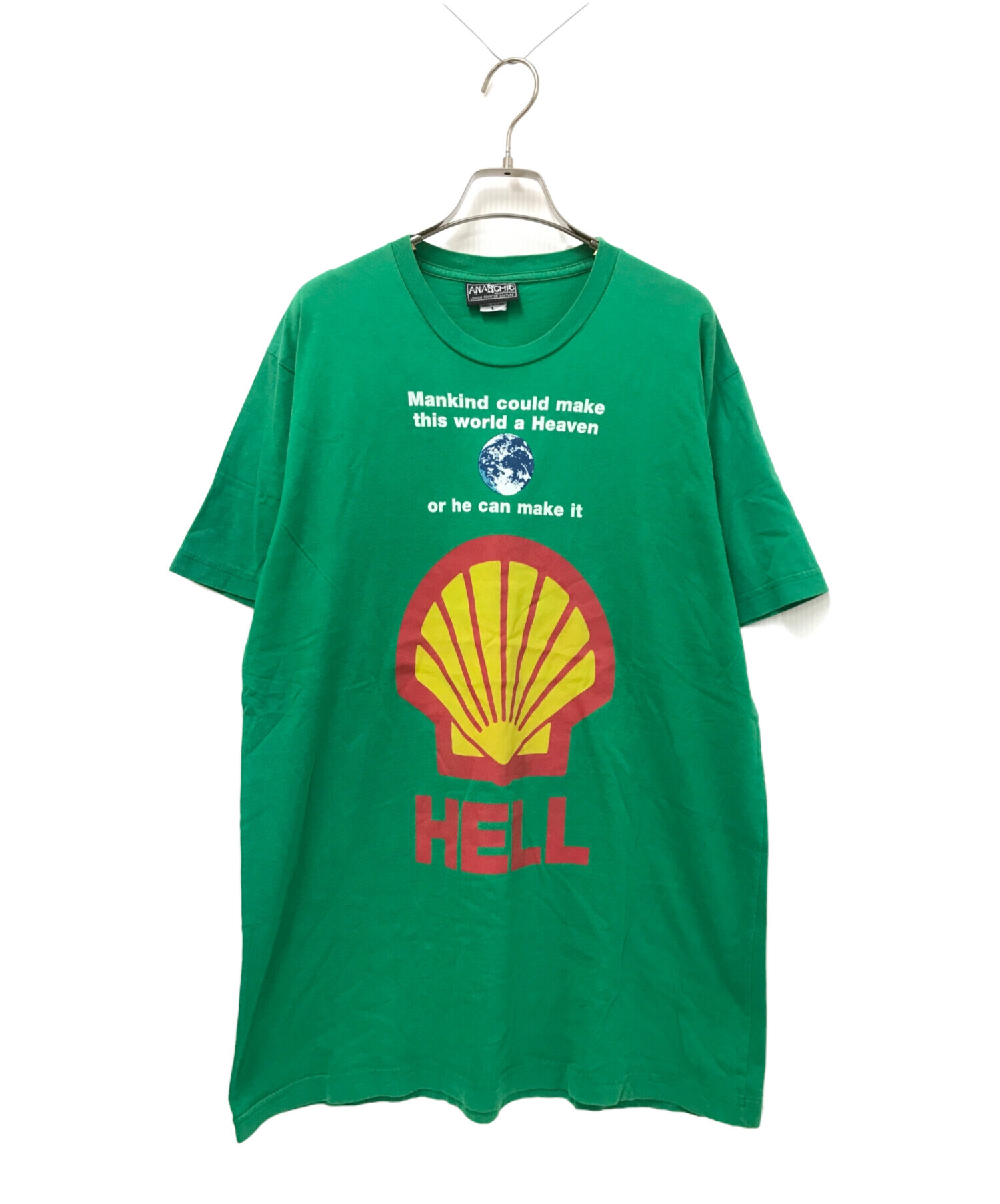 ANARCHIC ADJUSTMENT (アナ-キックアジャストメント) HELL print tee グリーン サイズ:L